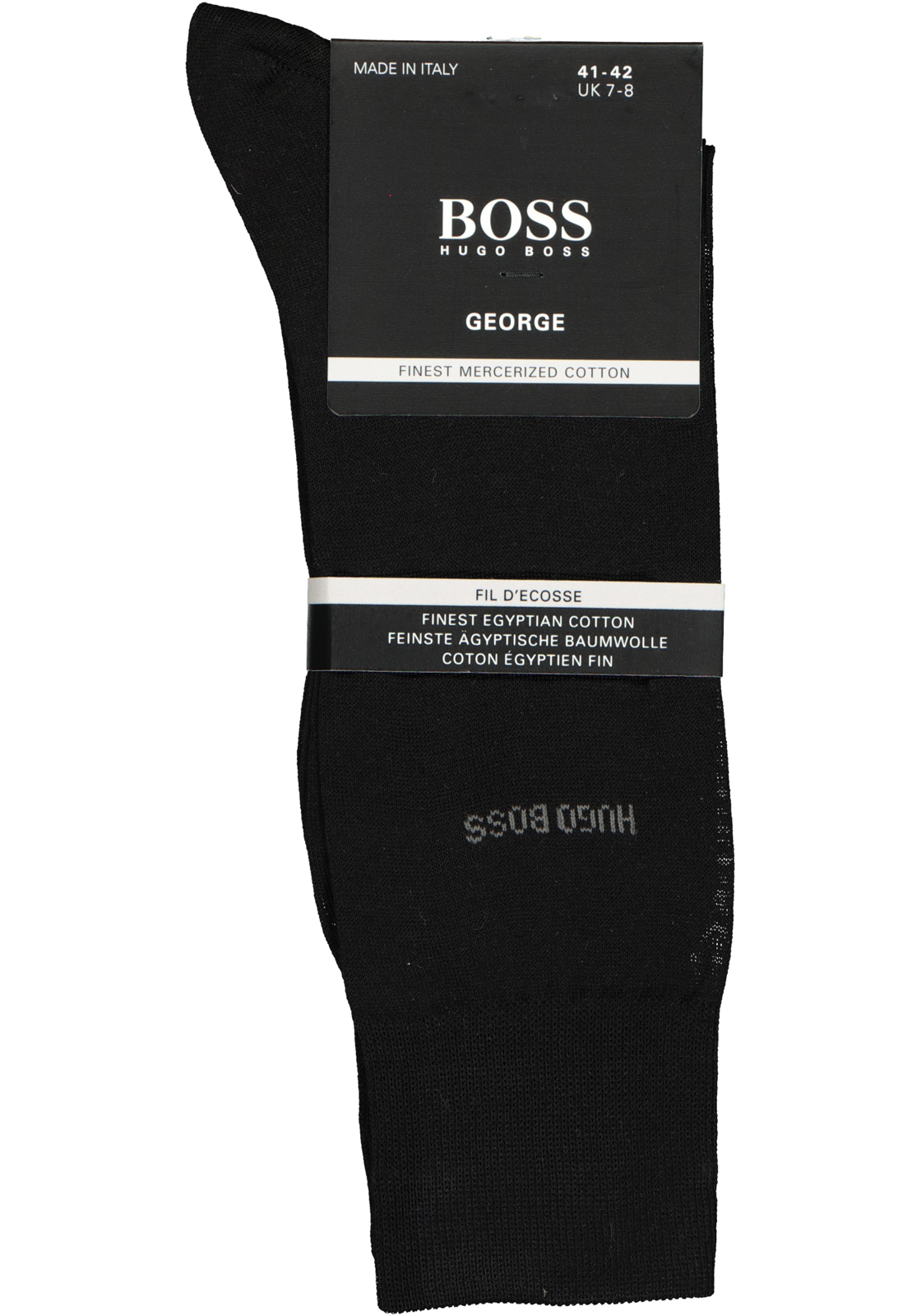 3-4029047873862_Boss_sokken_HR HUGO BOSS George uni (1-pack), herensokken katoen, zwart