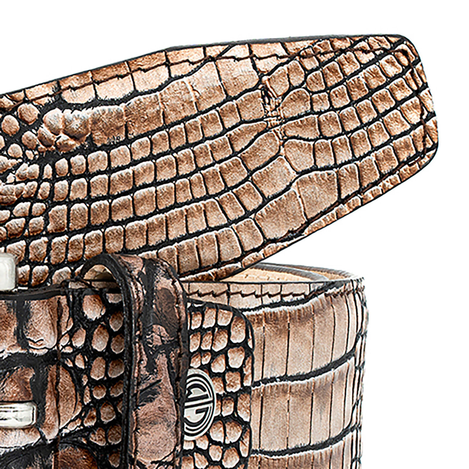 LINDENMANN leren heren riem, bruin