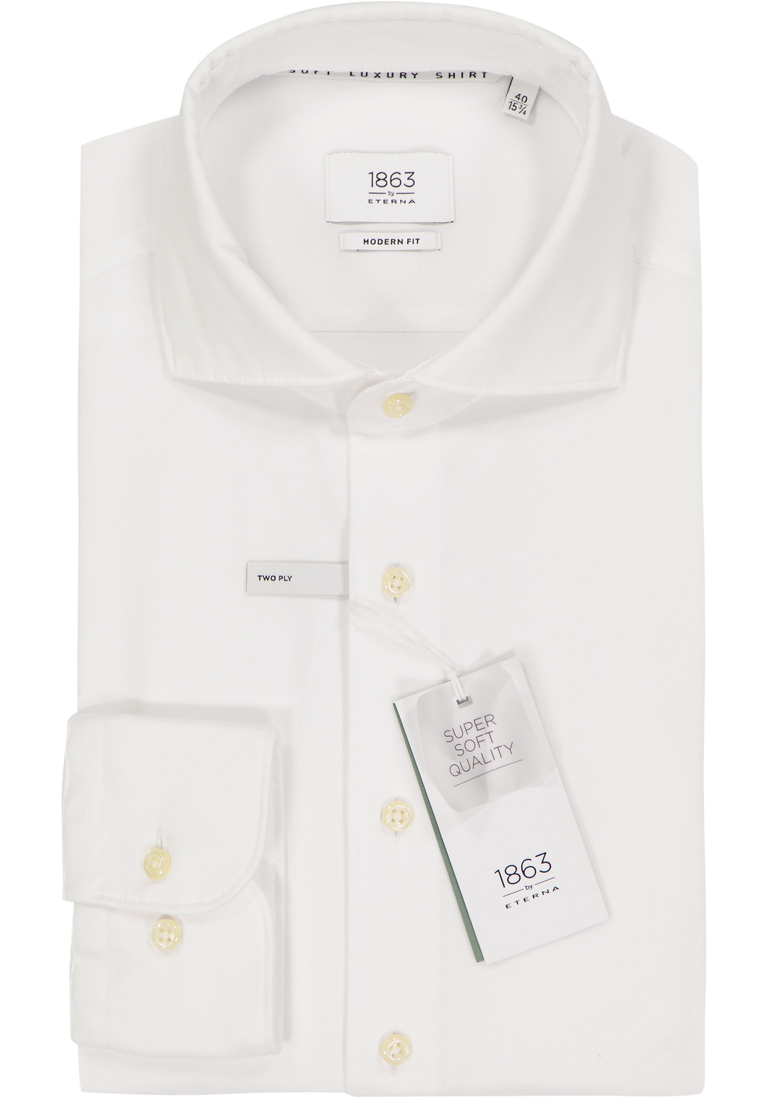 ETERNA modern fit overhemd, 1863 casual Soft tailoring, wit