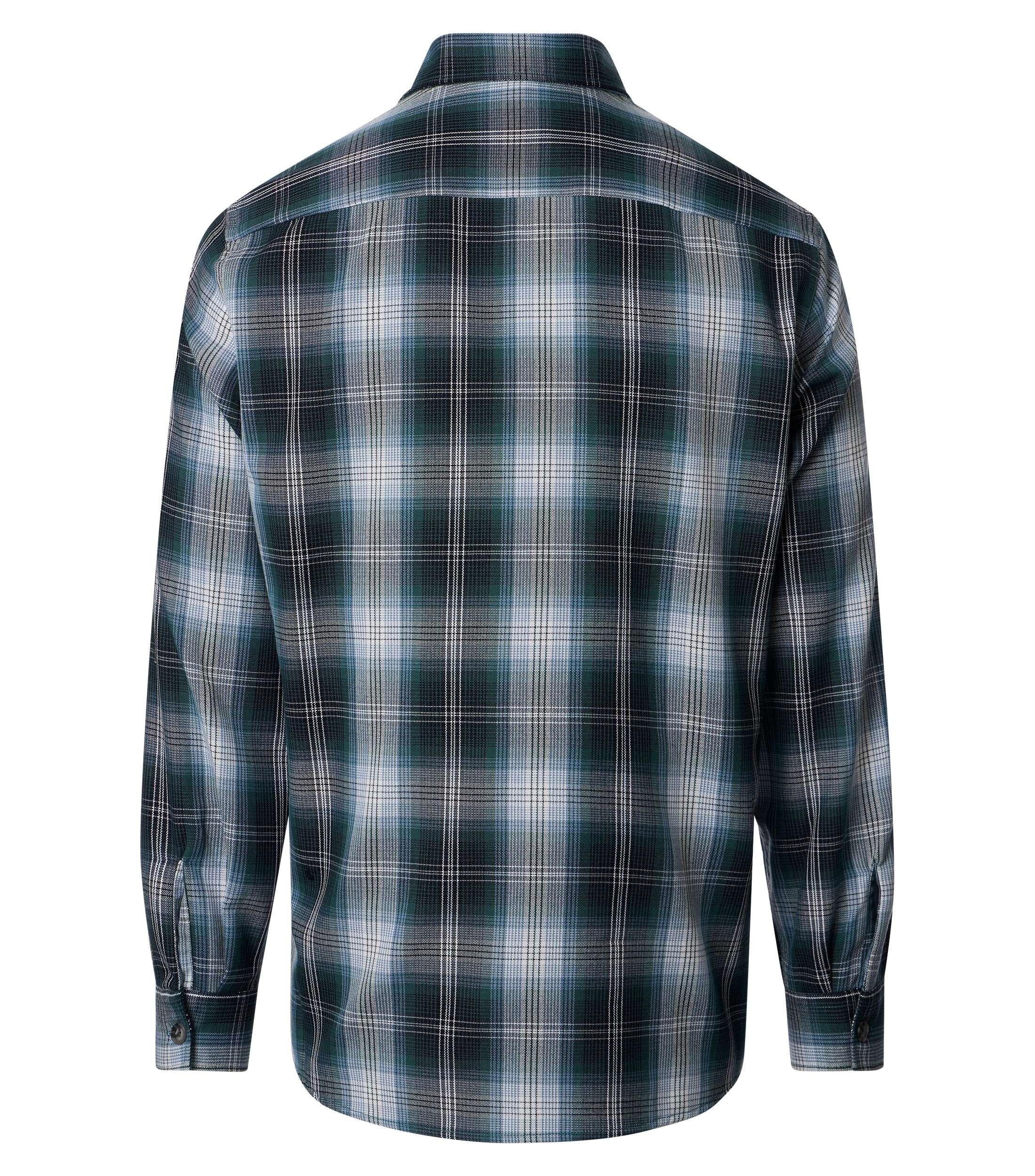 CASA MODA comfort fit overshirt, groen, blauw, wit geruit