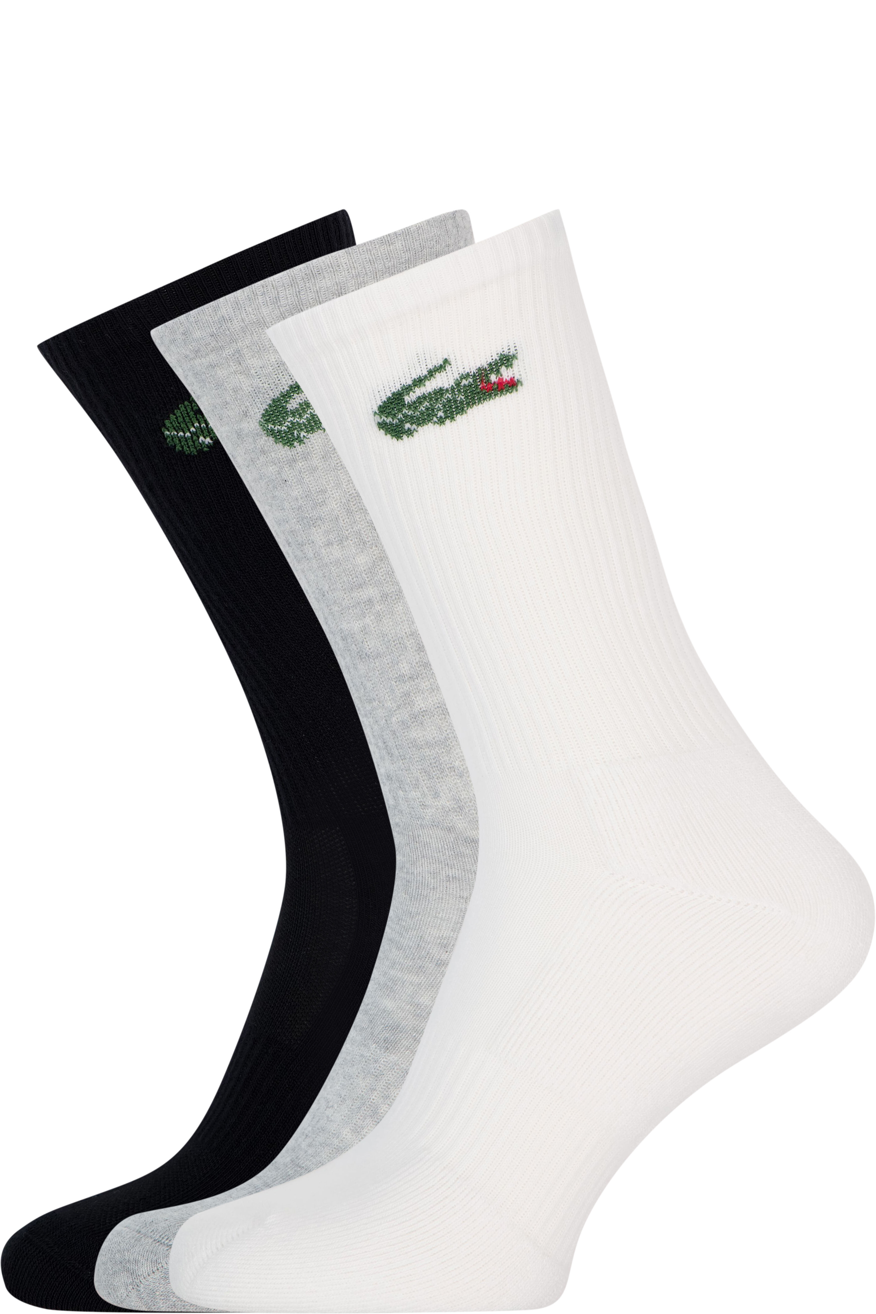 Lacoste sportsokken (6-pack), unisex sokken met badstof binnenzool, wit