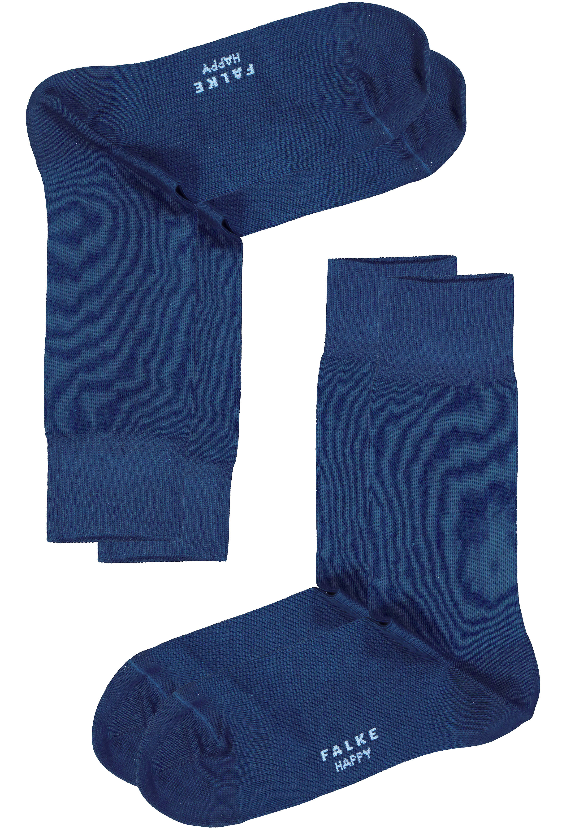 FALKE Happy herensokken (2-pack), midden blauw (royal blue)