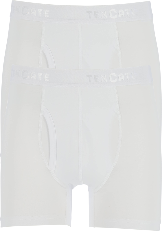 TEN CATE Basics men classic shorts met gulp (2-pack), heren boxers normale lengte, wit TEN CATE Basics men classic shorts met gulp (2-pack), heren boxers normale lengte, wit