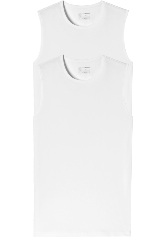 SCHIESSER 95/5 tanktops (2-pack), O-hals, wit SCHIESSER 95/5 tanktops (2-pack), O-hals, wit