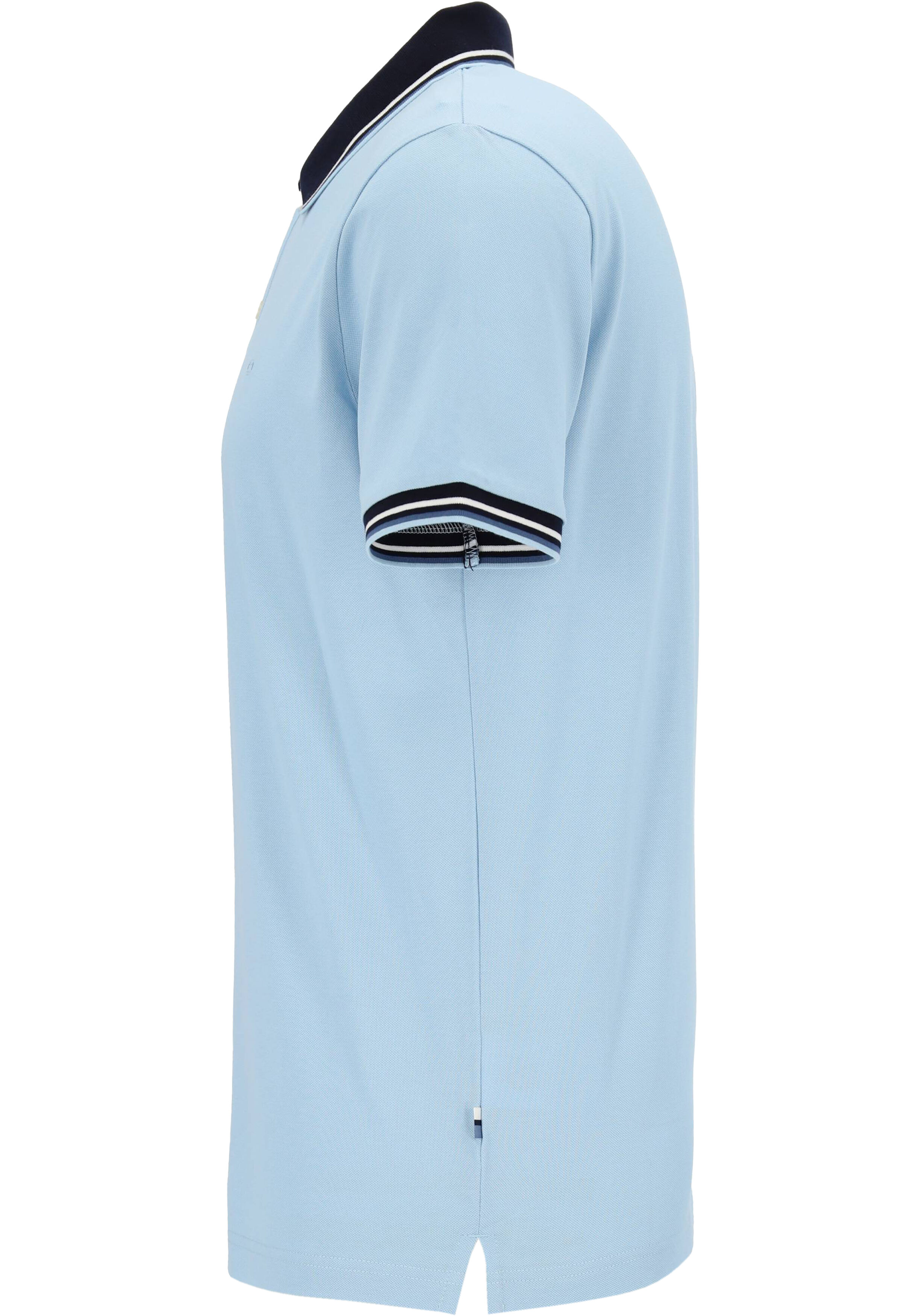 OLYMP Polo Casual, modern fit polo, lichtblauw