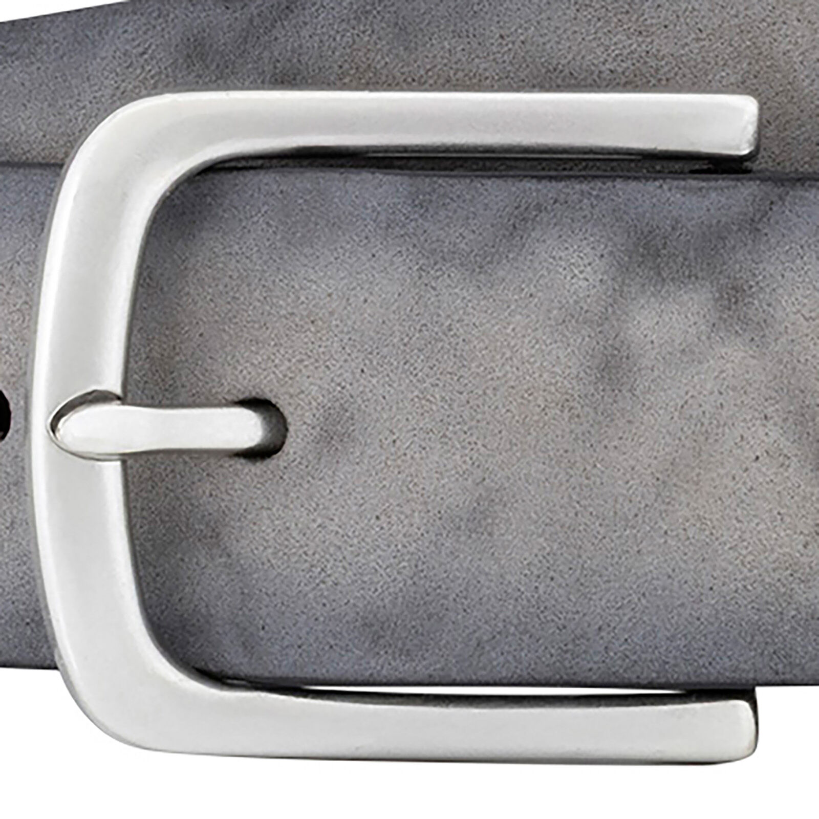 LINDENMANN leren heren riem, grijs