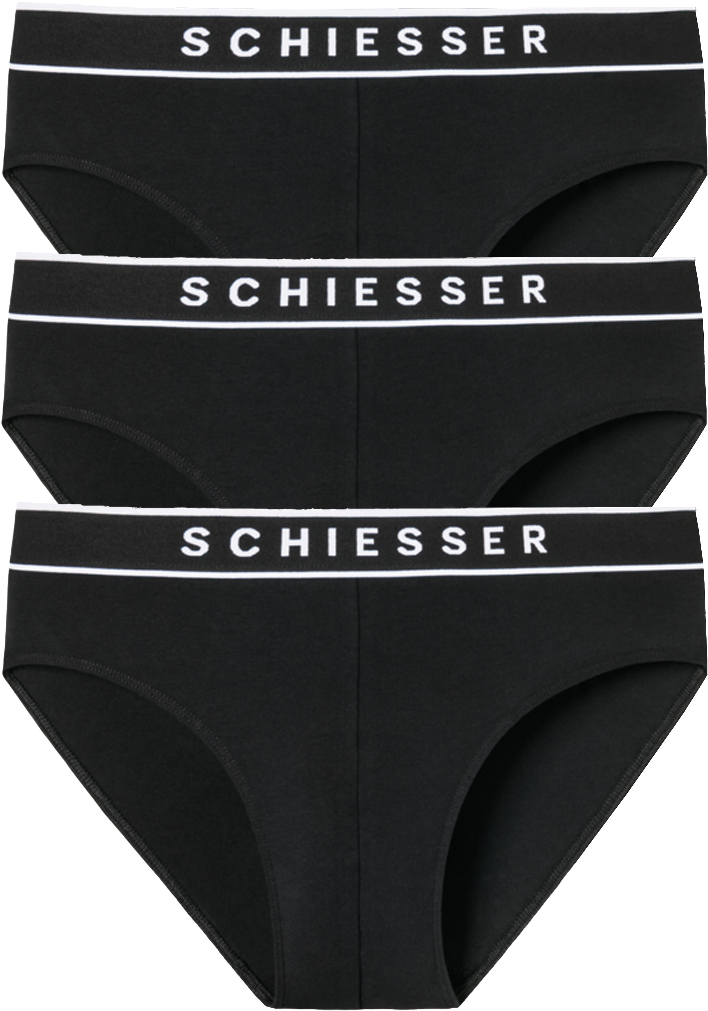 SCHIESSER 95/5 rio slips (3-pack), zwart