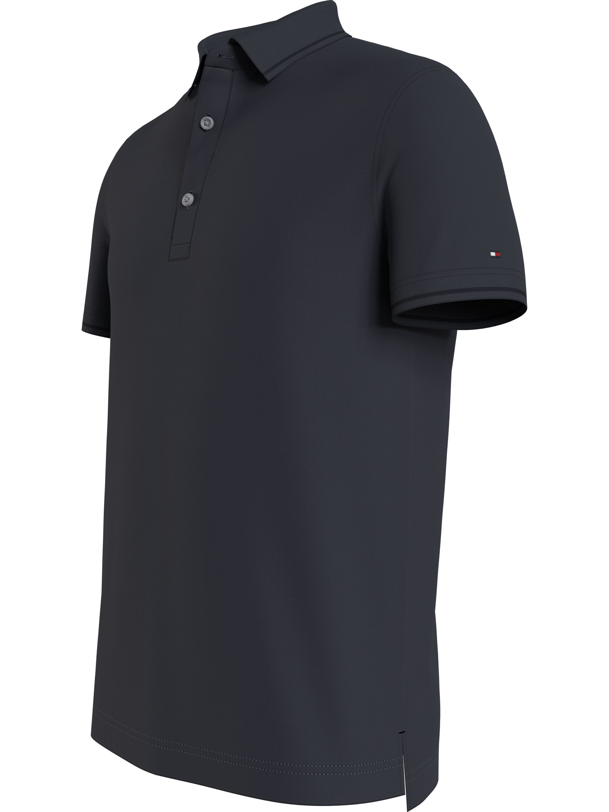 Tommy Hilfiger Dc Es Mercerized Pique Slim Polo, heren poloshirt, donkerblauw