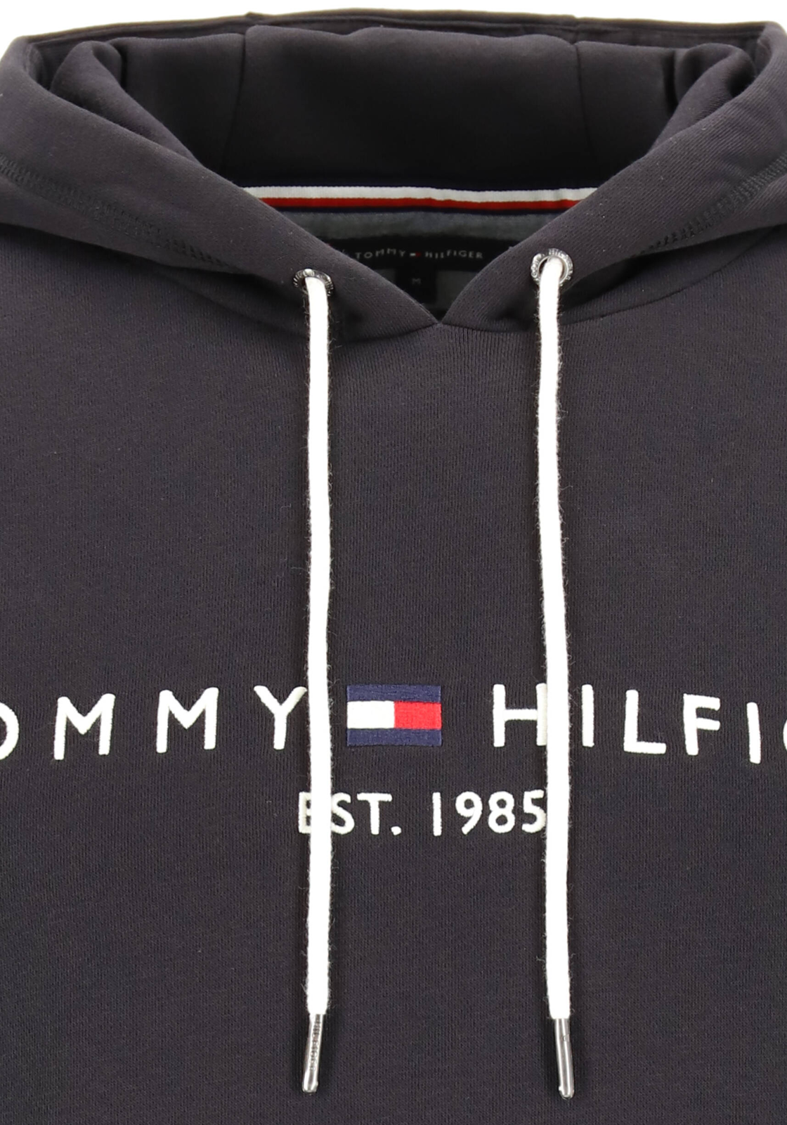 4-8719858646224-tommy_hilfiger-TH_H_MW0MW10752BAS_black_detail_HR Tommy Hilfiger Core Tommy logo hoody, regular fit heren sweathoodie, zwart