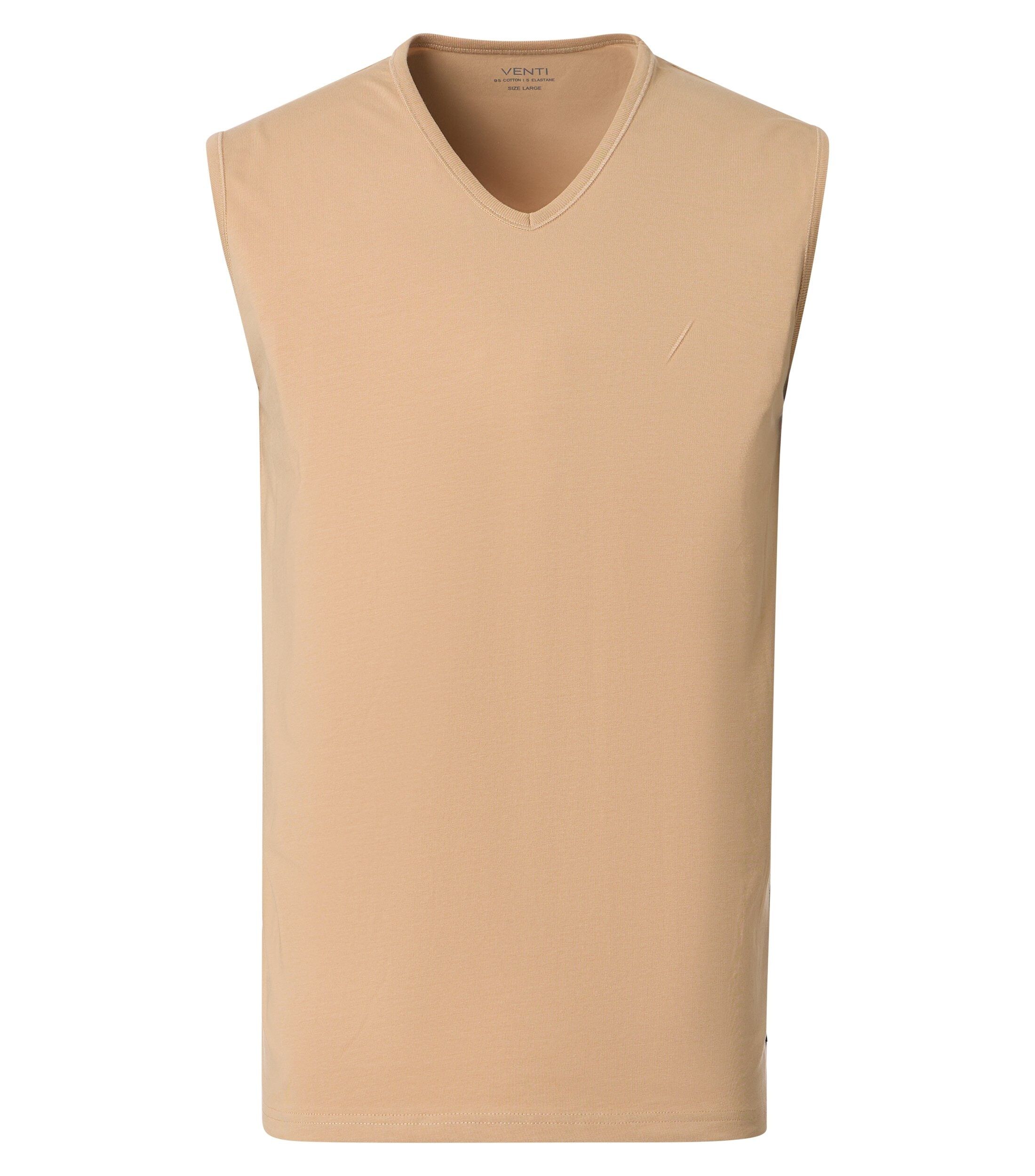 VENTI modern heren singlet (1-pack), beige