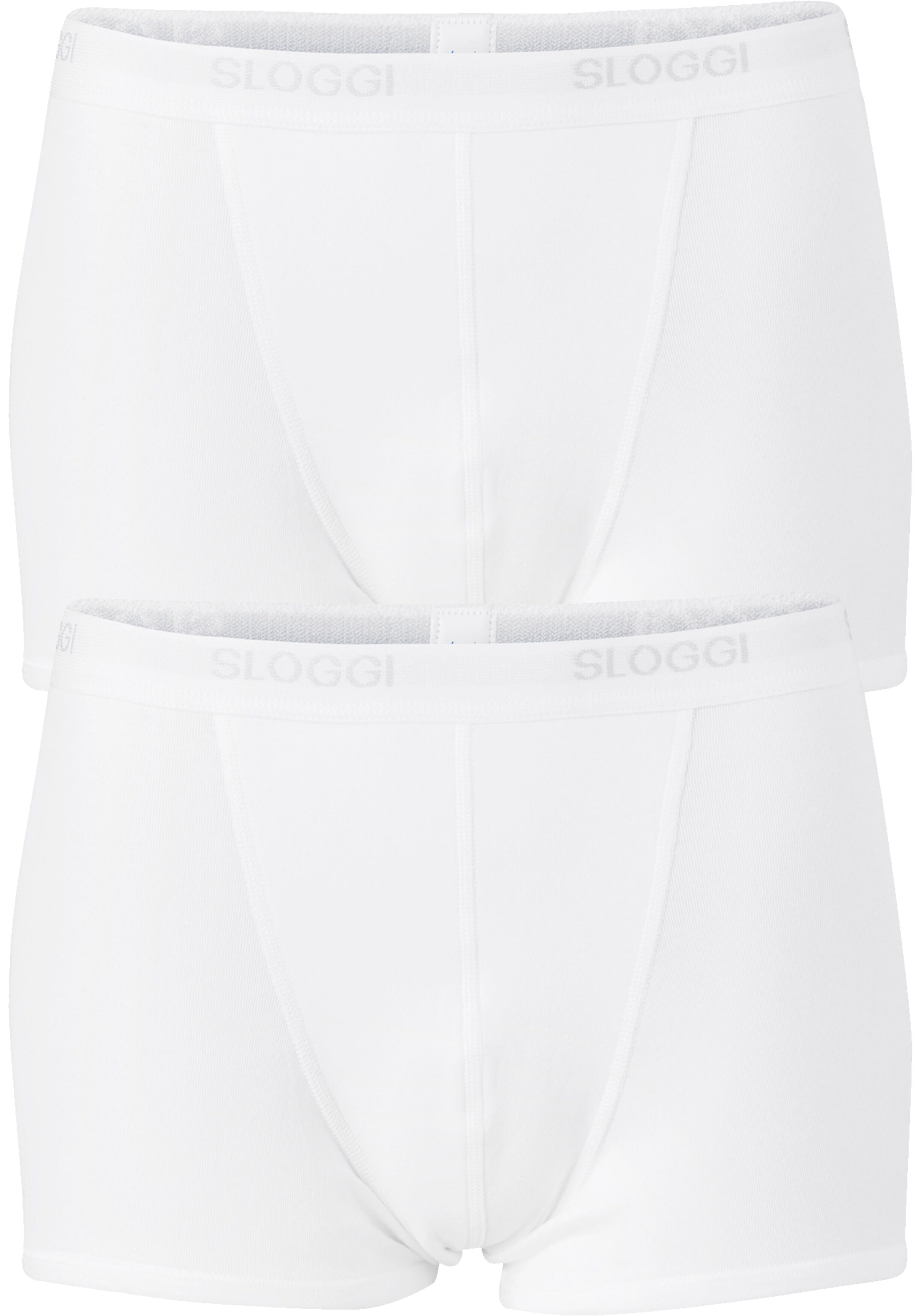 Sloggi Men Basic Short, heren boxers (2-pack), wit