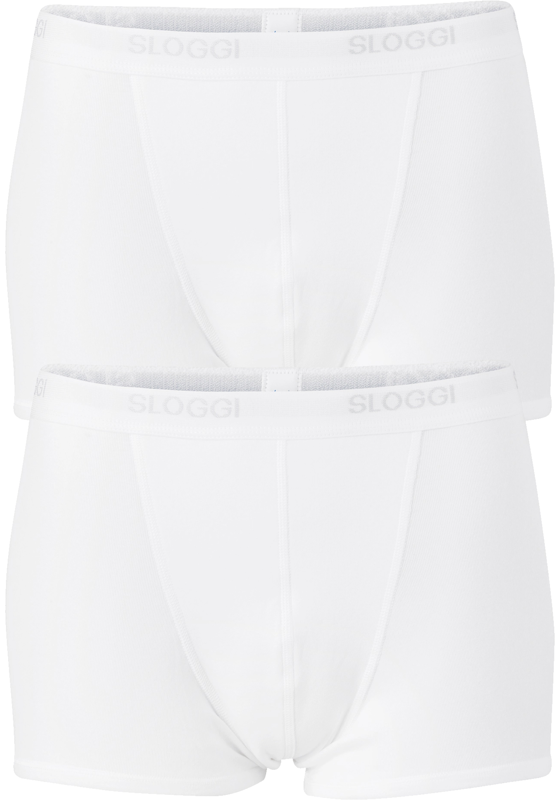 Sloggi Men Basic Short, heren boxers (2-pack), wit Sloggi Men Basic Short, heren boxers (2-pack), wit