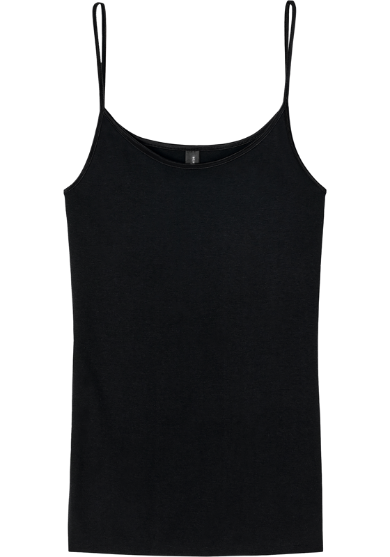 SCHIESSER Luxury dames spaghetti top (1-pack), zwart SCHIESSER Luxury dames spaghetti top (1-pack), zwart