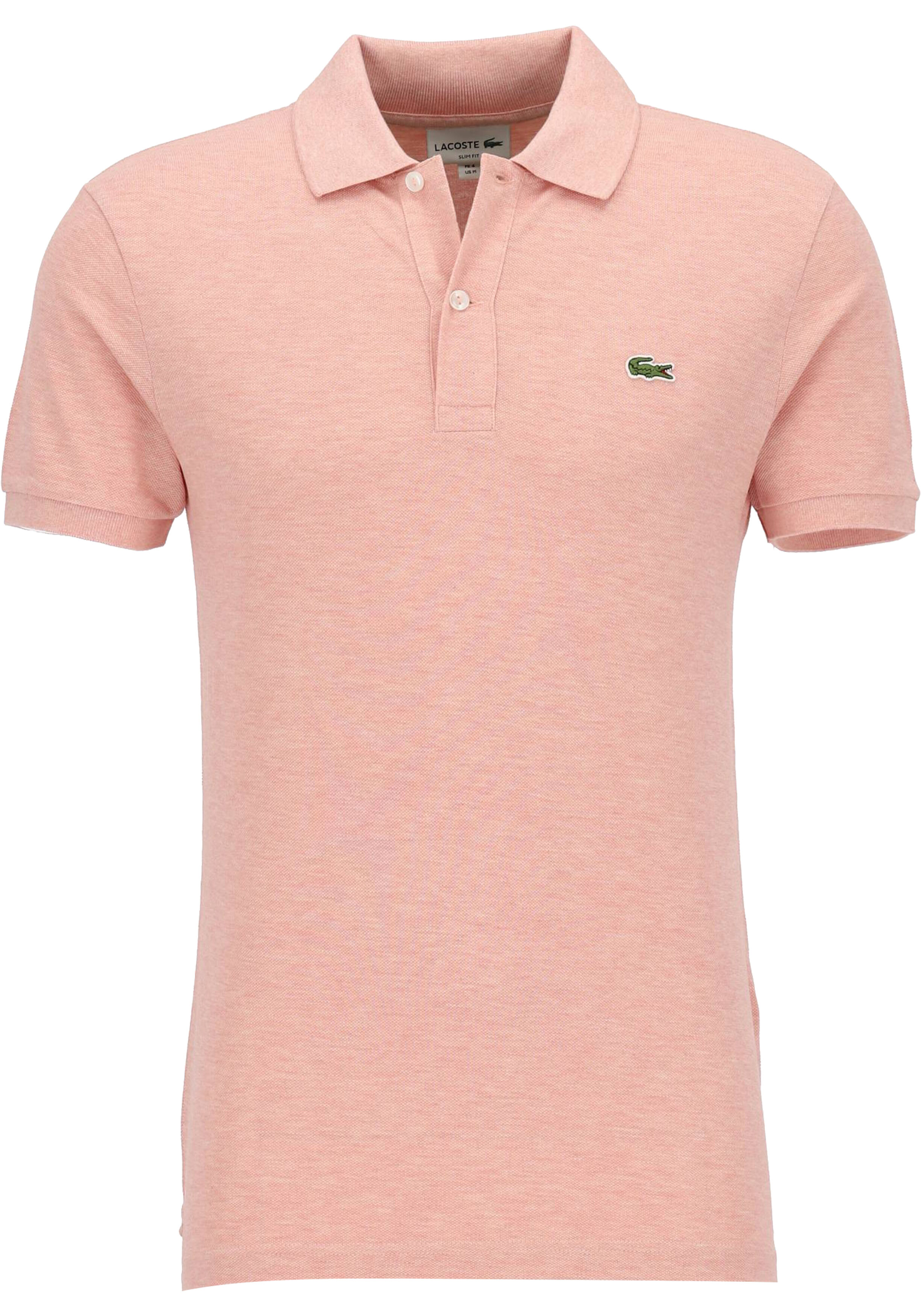 Lacoste Slim Fit polo, roze melange