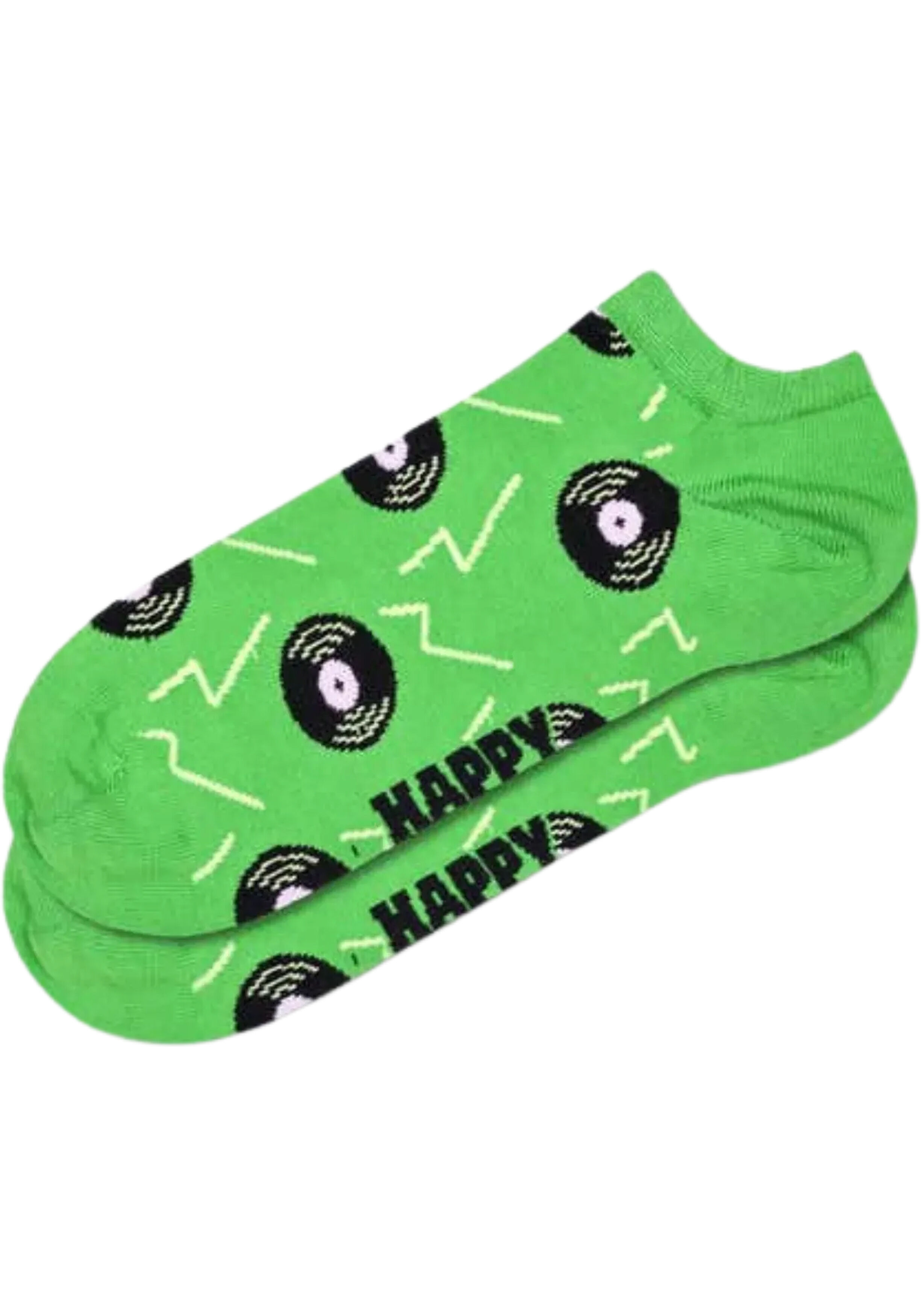 Happy Socks Vinyl Low Sock, unisex enkelsokken, groen
