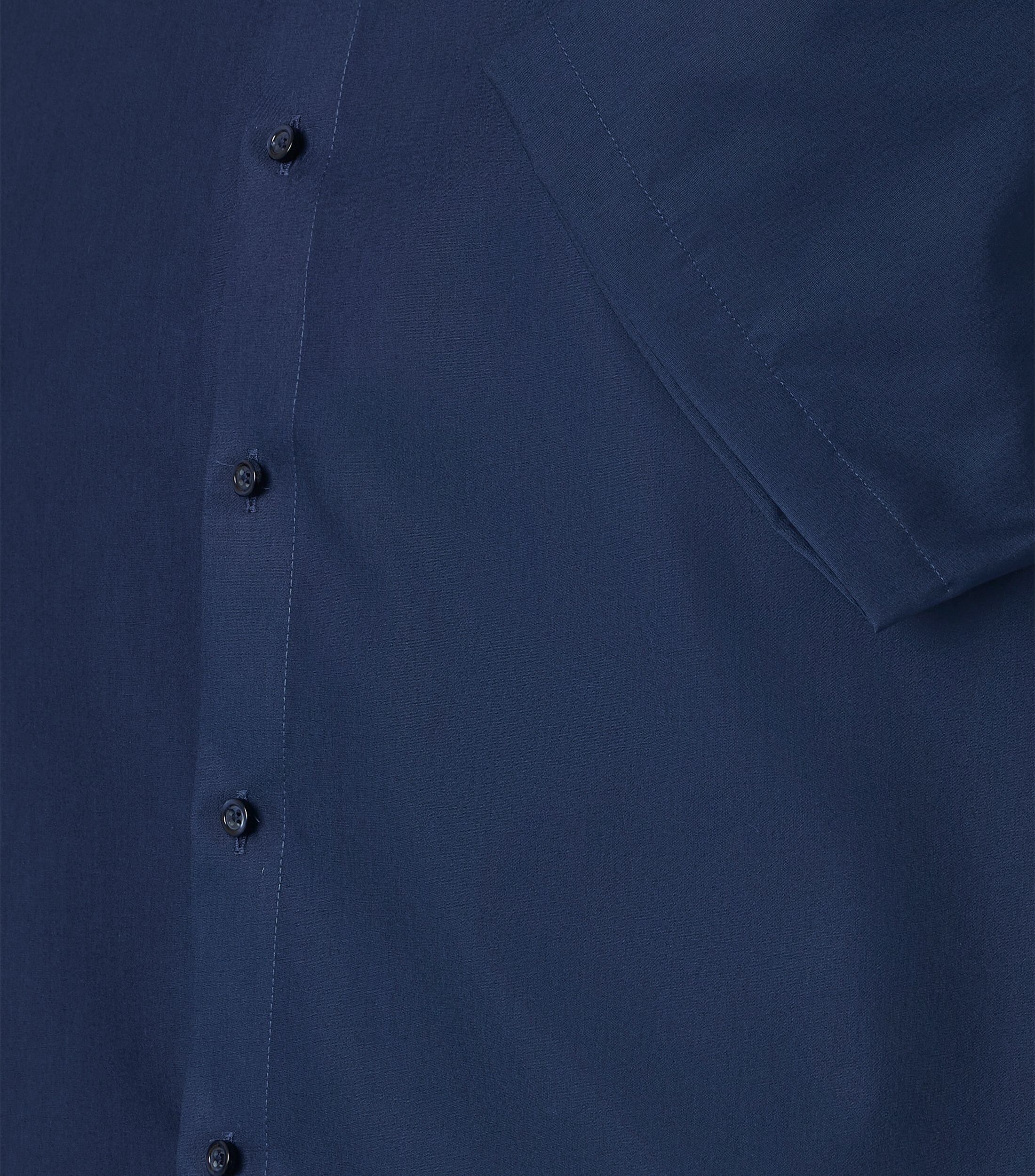 VENTI modern fit overhemd, korte mouw, popeline, donkerblauw