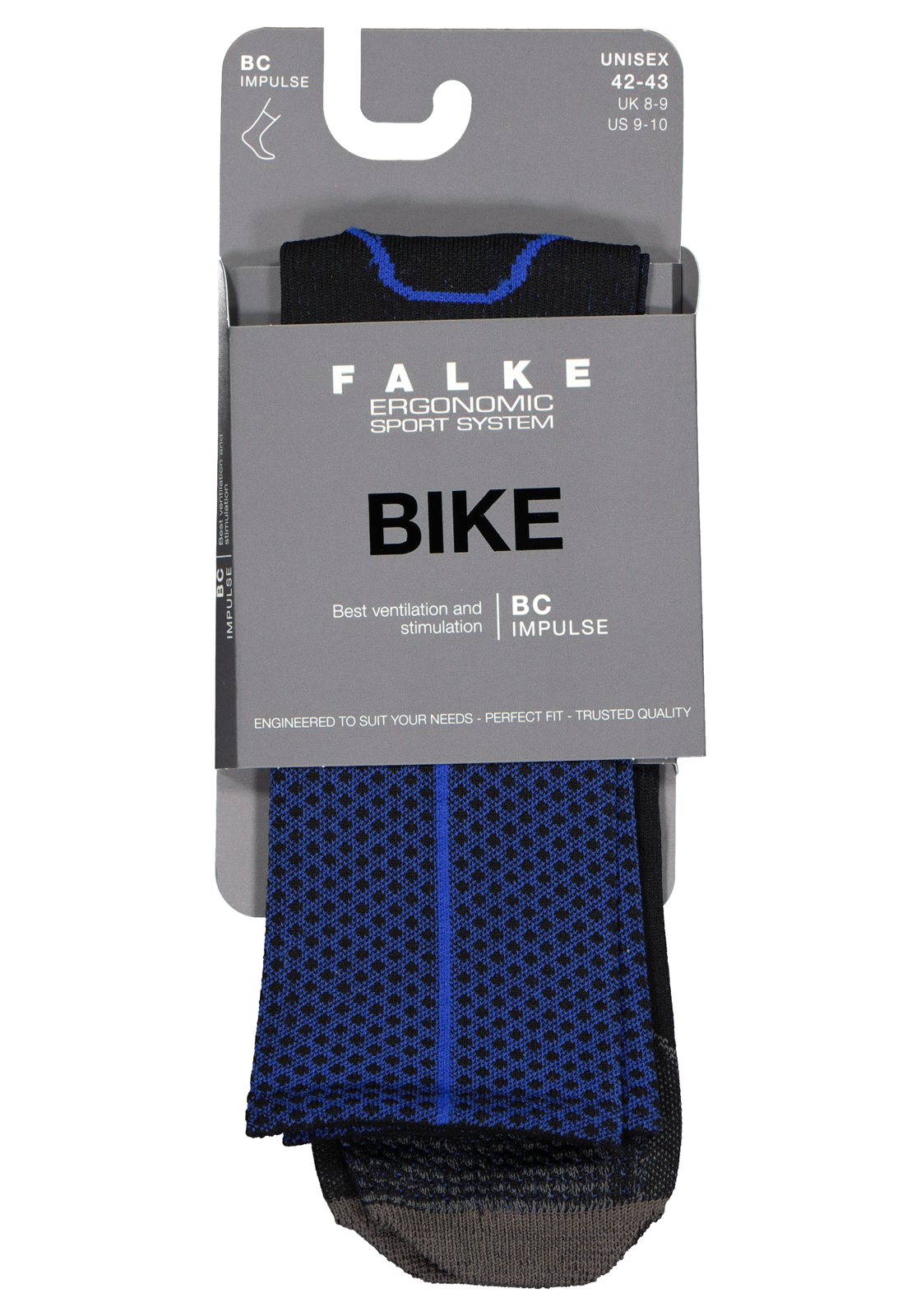 3-4043874841207_falke_sokken_1p_HR FALKE BC Impulse unisex fietssokken, zwart-blauw (black)