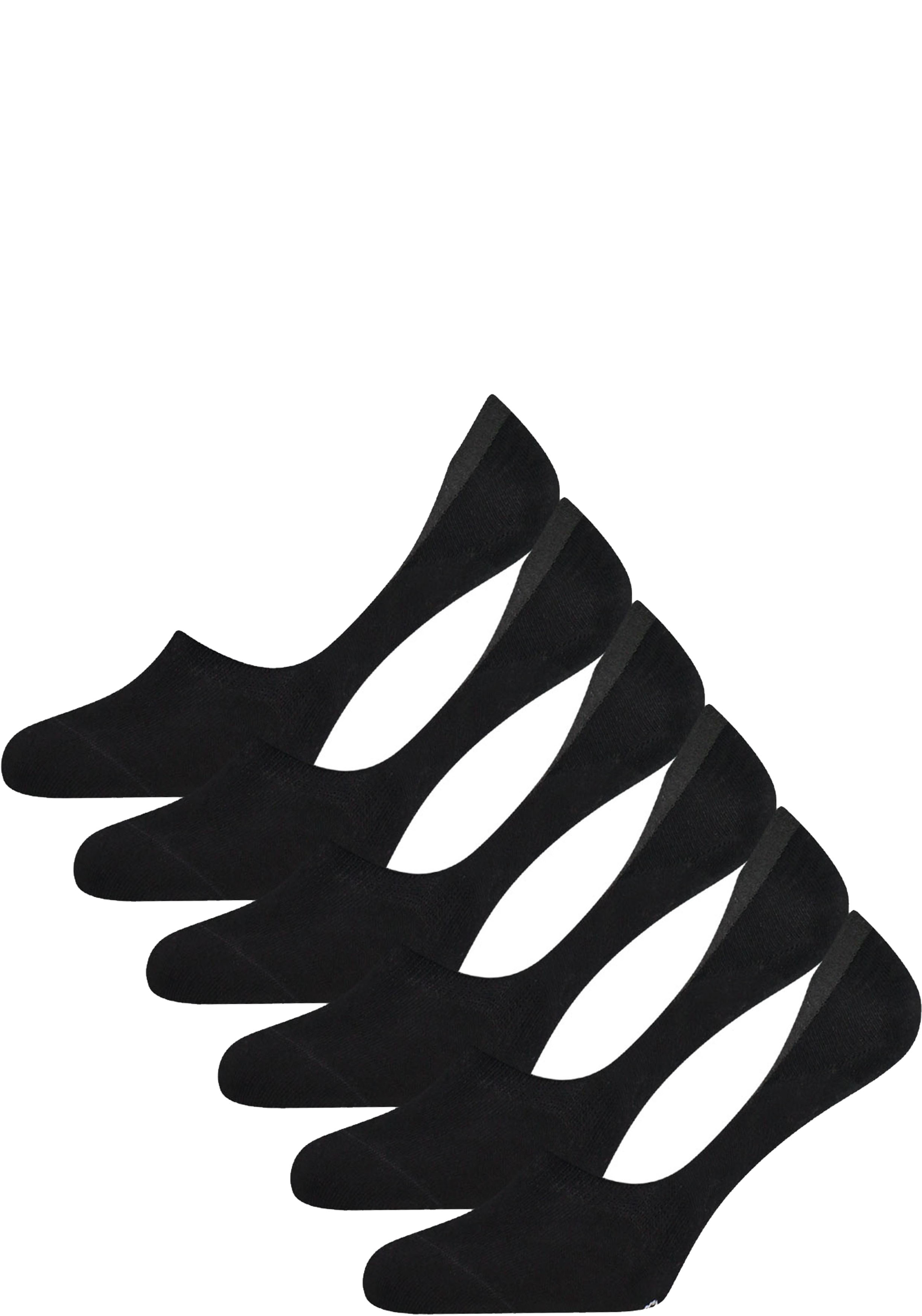 Bamboo Basics Mika invisible socks (6-pack), unisex onzichtbare sokken, zwart