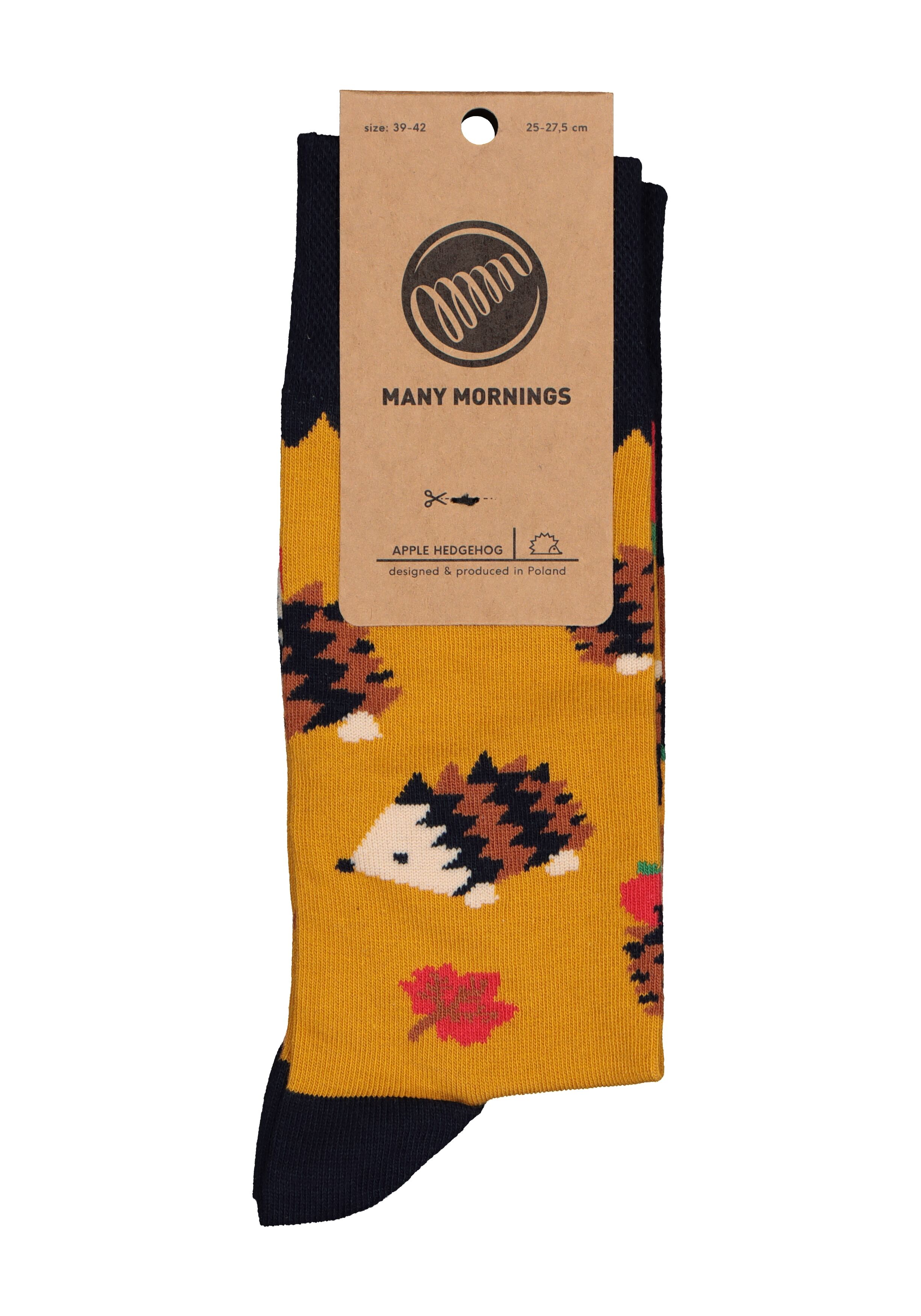 Many Mornings unisex sokken Apple Hedgehog