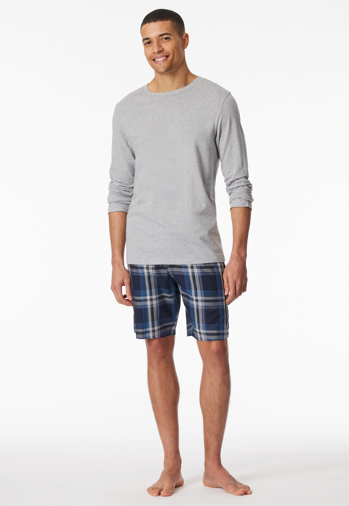 SCHIESSER Mix + Relax Shirt 1/1 arm, heren T-shirt lange mouw, grijsmelange