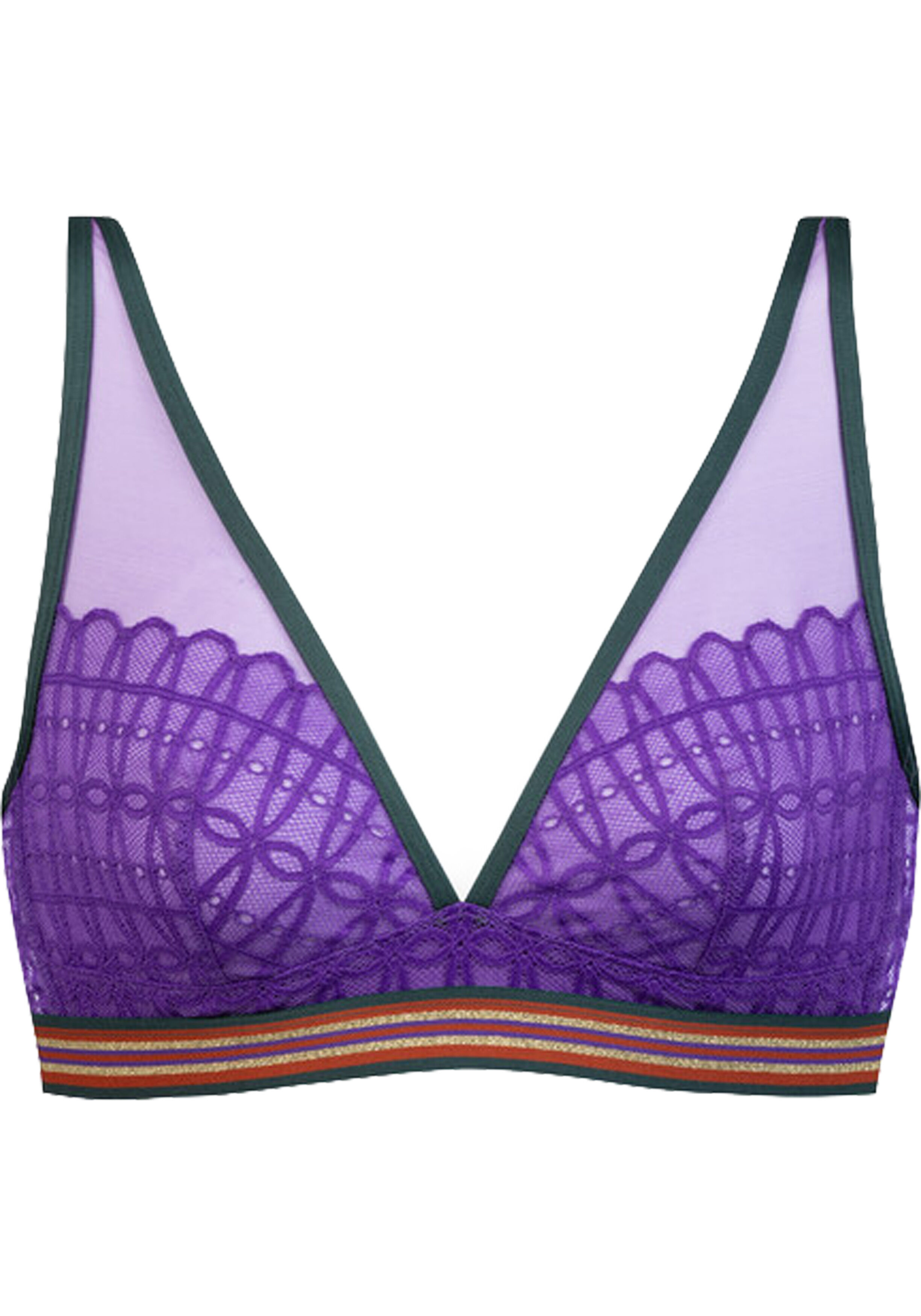 Mey dames triangle bra Poetry Temptation, beugelloze bh, donkergroen