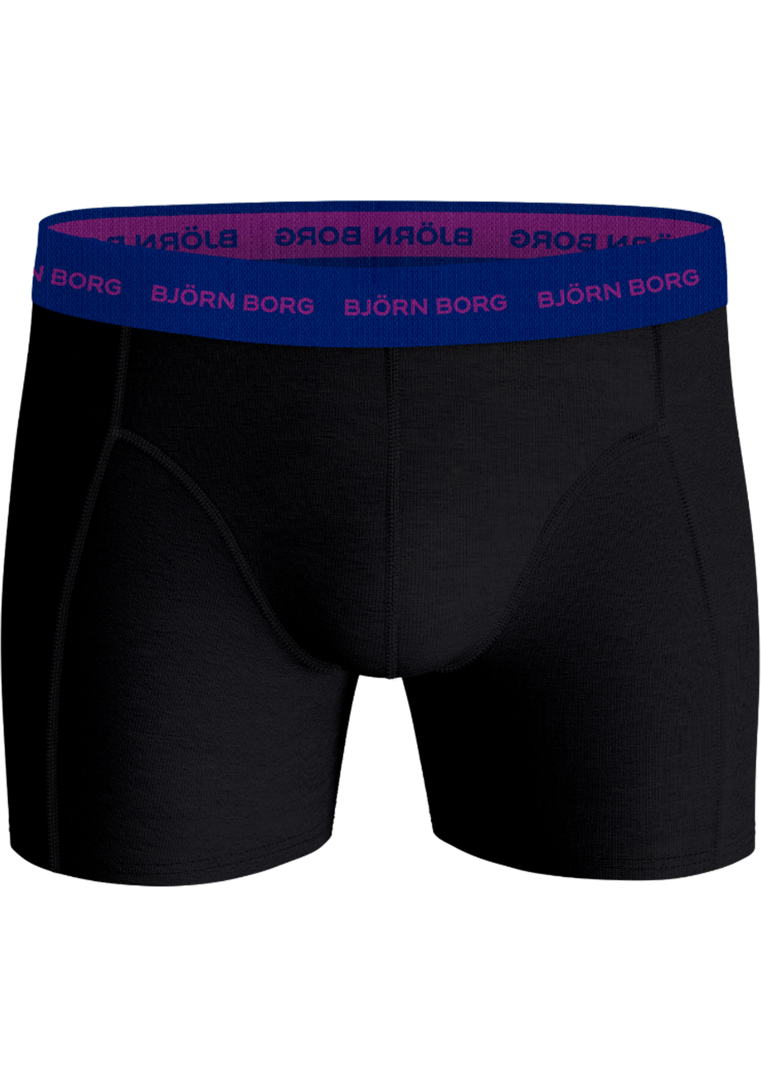 Bjorn Borg Cotton Stretch boxers, heren boxers normale lengte (6-pack), zwart, zwart, zwart, zwart, zwart, zwart