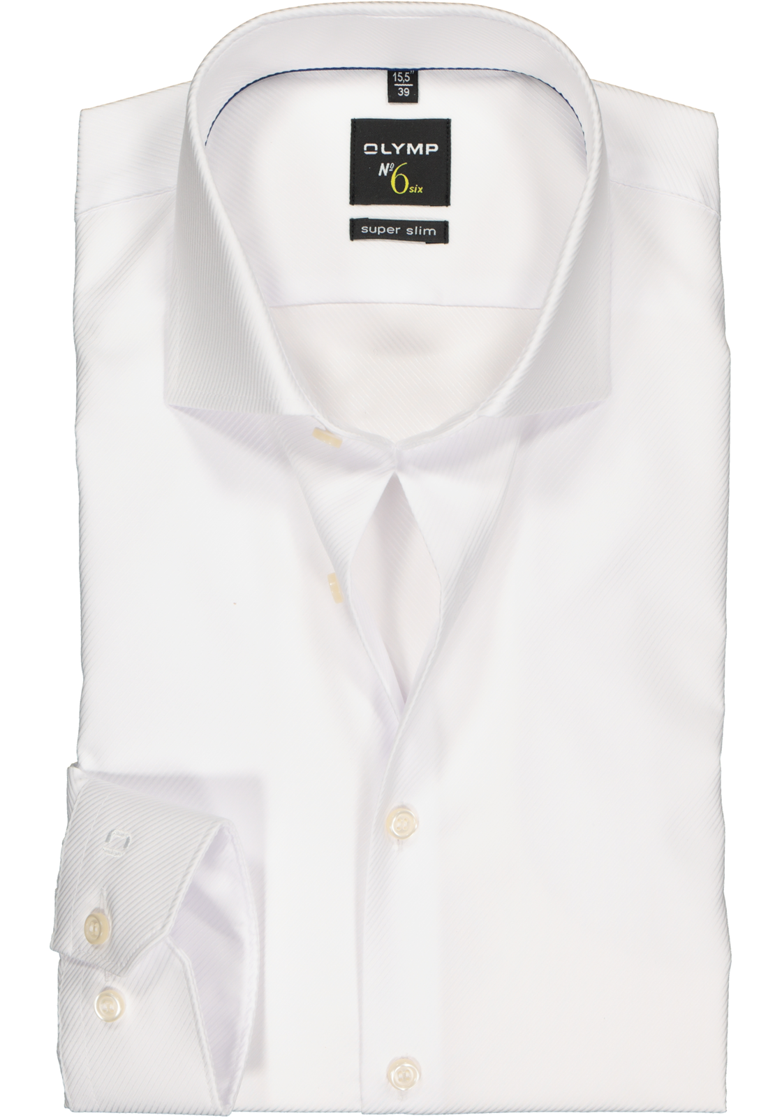 1-4057242704889_olymp-overhemd_HR OLYMP No. Six super slim fit overhemd, wit diamant twill