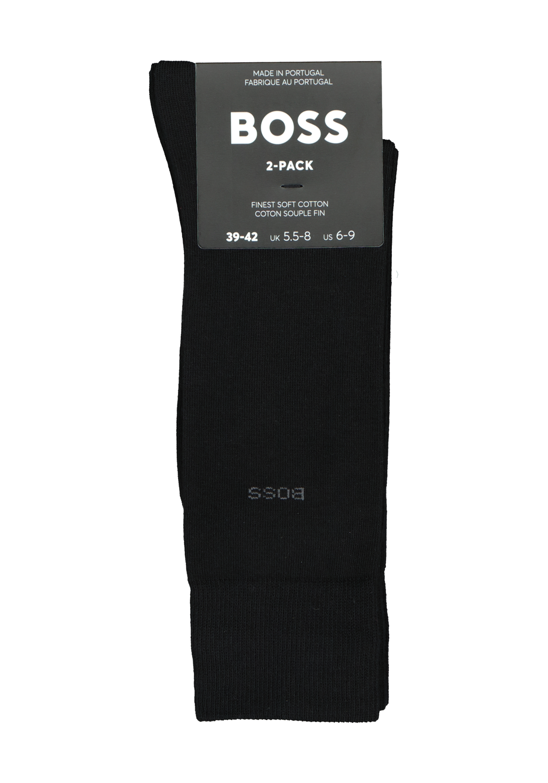 3-4043861441762_hugo_boss_sokken_2p_HR BOSS Cotton Uni (2-pack), herensokken katoen, zwart