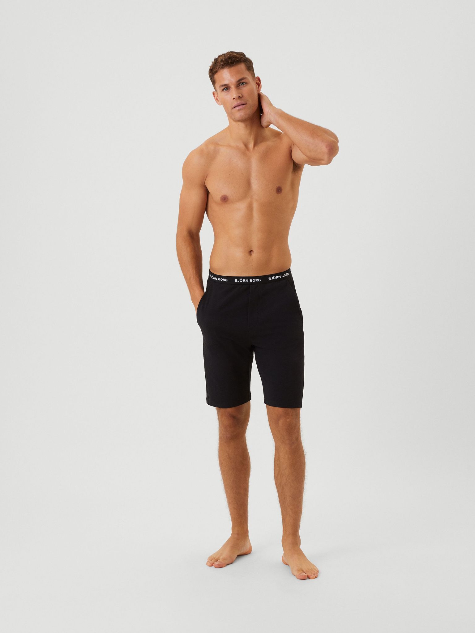 Bjorn Borg Core Loungewear Shorts, heren loungebroek kort, zwart