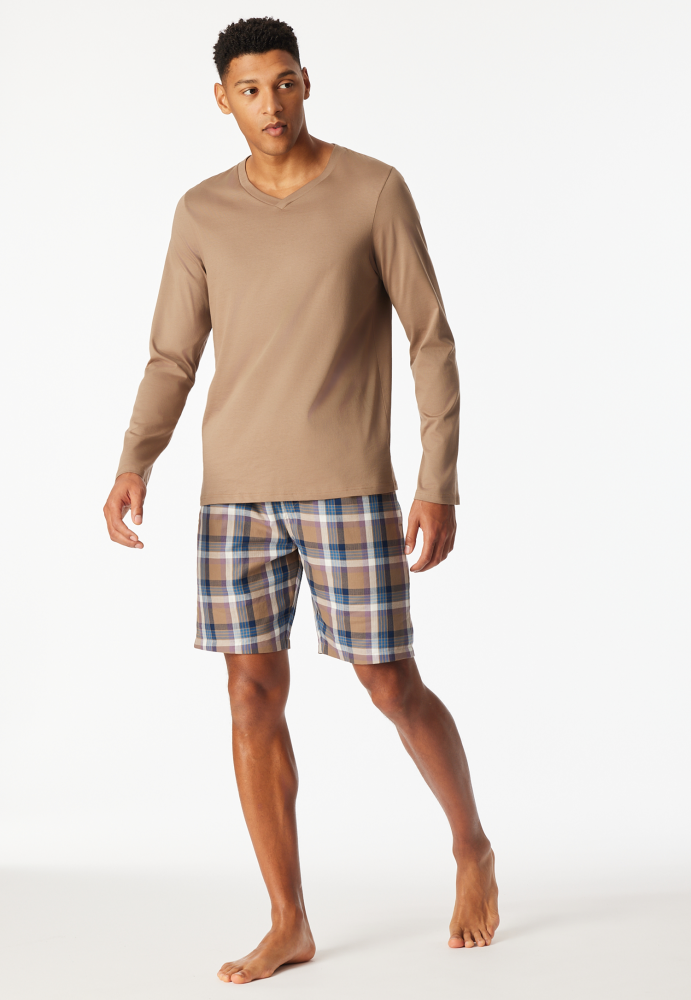 SCHIESSER Mix + Relax Shirt 1/1 arm, heren T-shirt lange mouw, noga