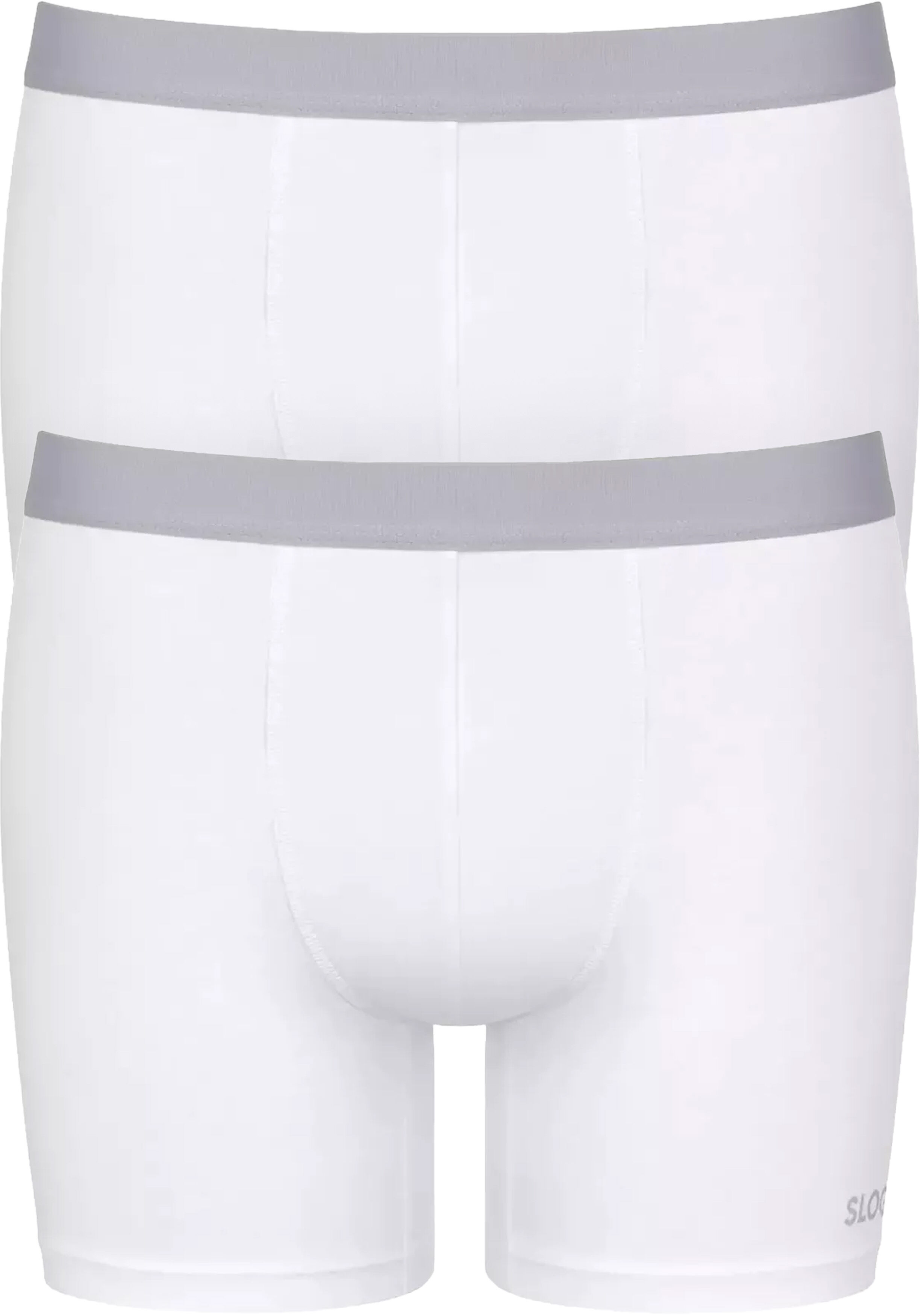 Sloggi Men GO ABC 2.0 Short, heren boxershort korte pijp (2-pack), wit