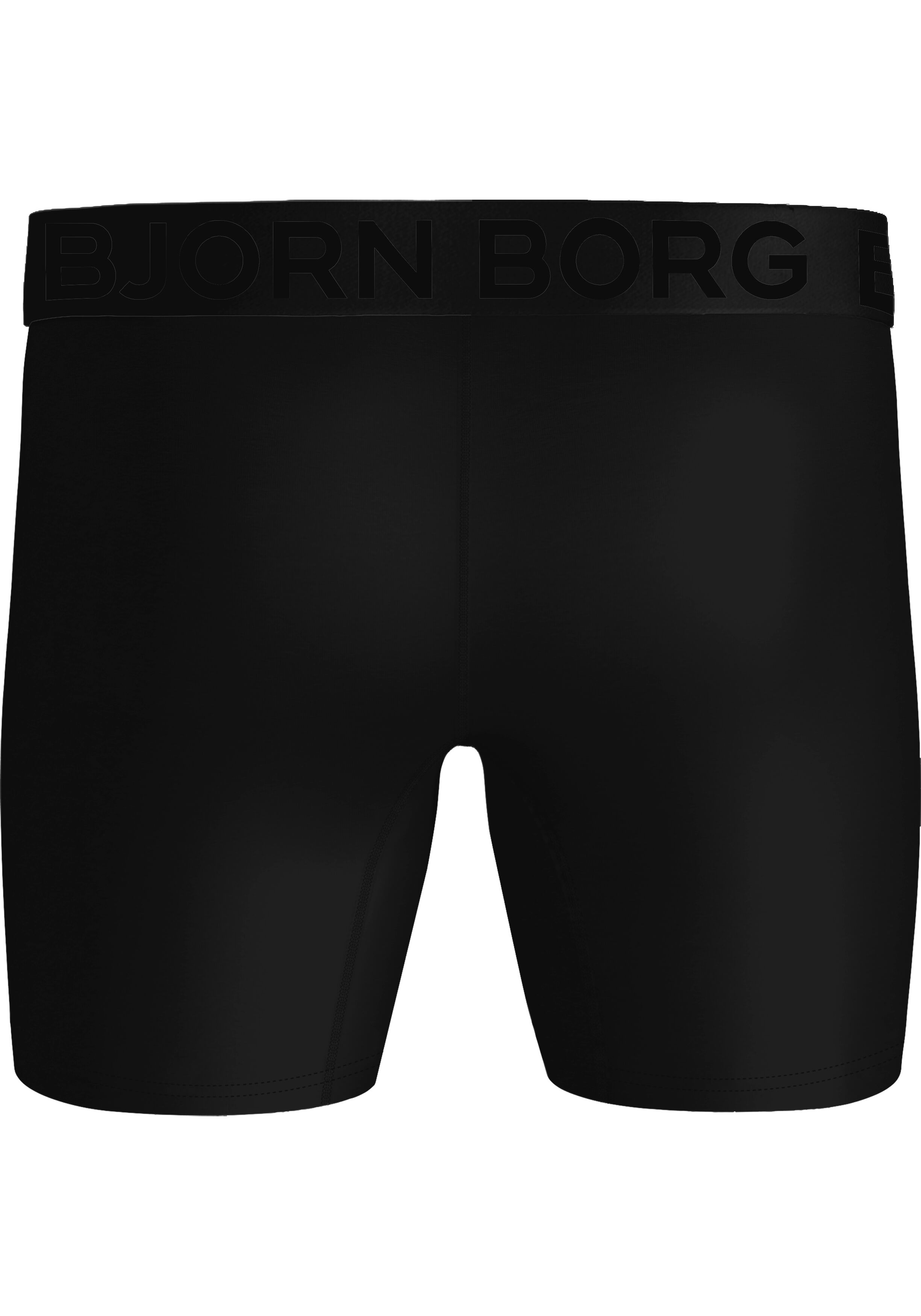 Bjorn Borg Sports Lightweight Boxers, microfiber heren boxers lange pijpen (2-pack), zwart, zwart