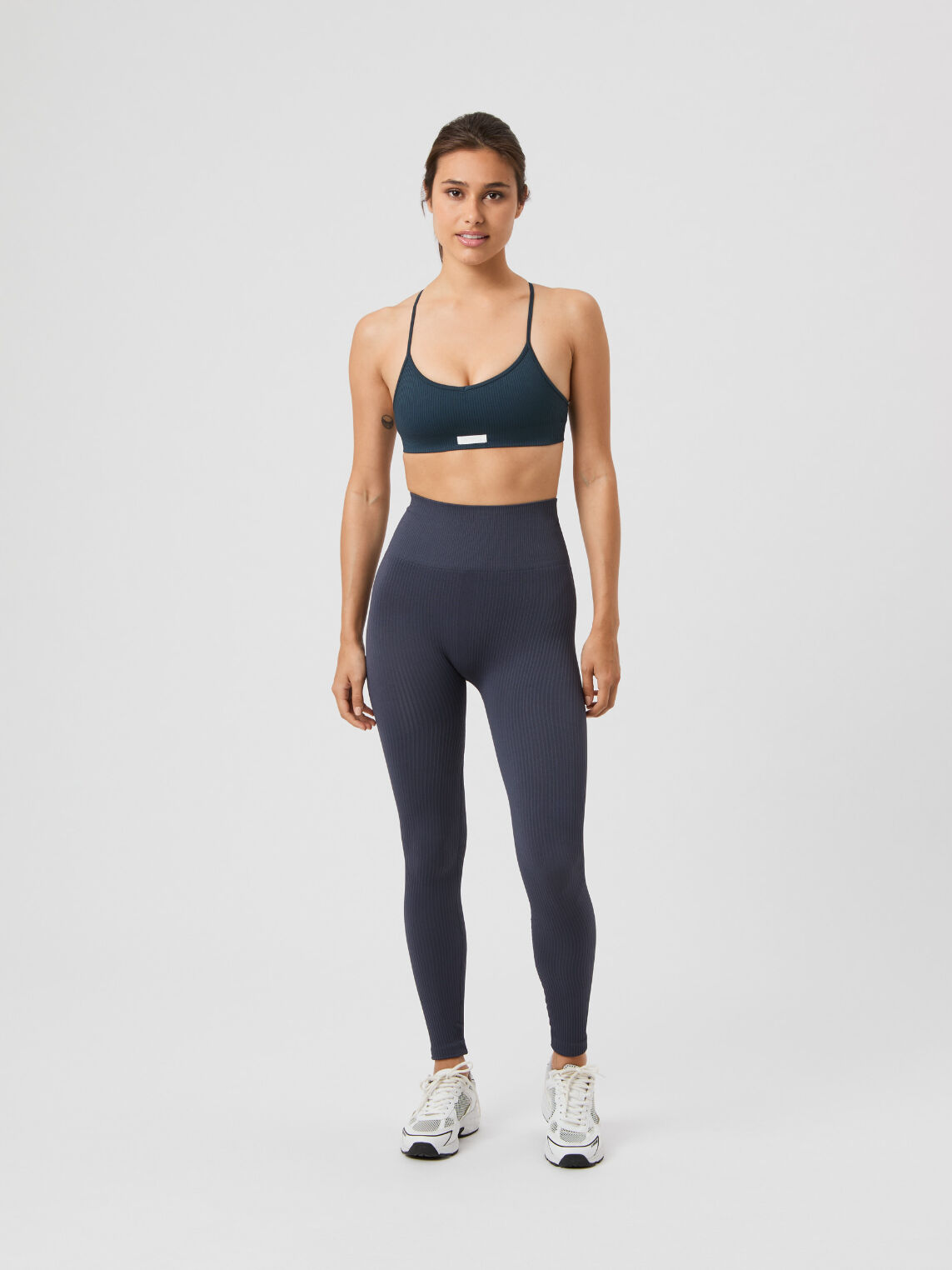 Bjorn Borg dames Studio Seamless Ribbed Tights, dames sportlegging, grijs