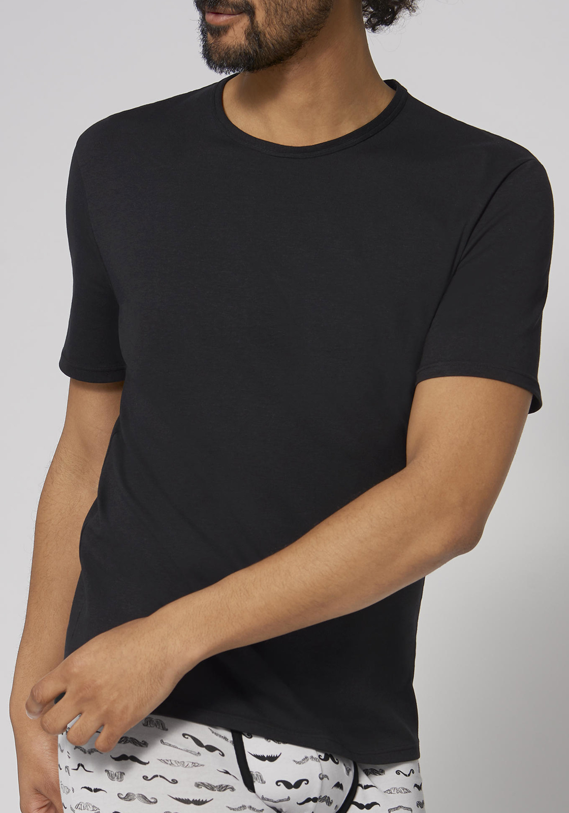 2-7613129951783-sloggi-men-go-shirt-o-regular_HR Sloggi Men GO Shirt O-Neck Regular Fit, heren T-shirt (1-pack), zwart