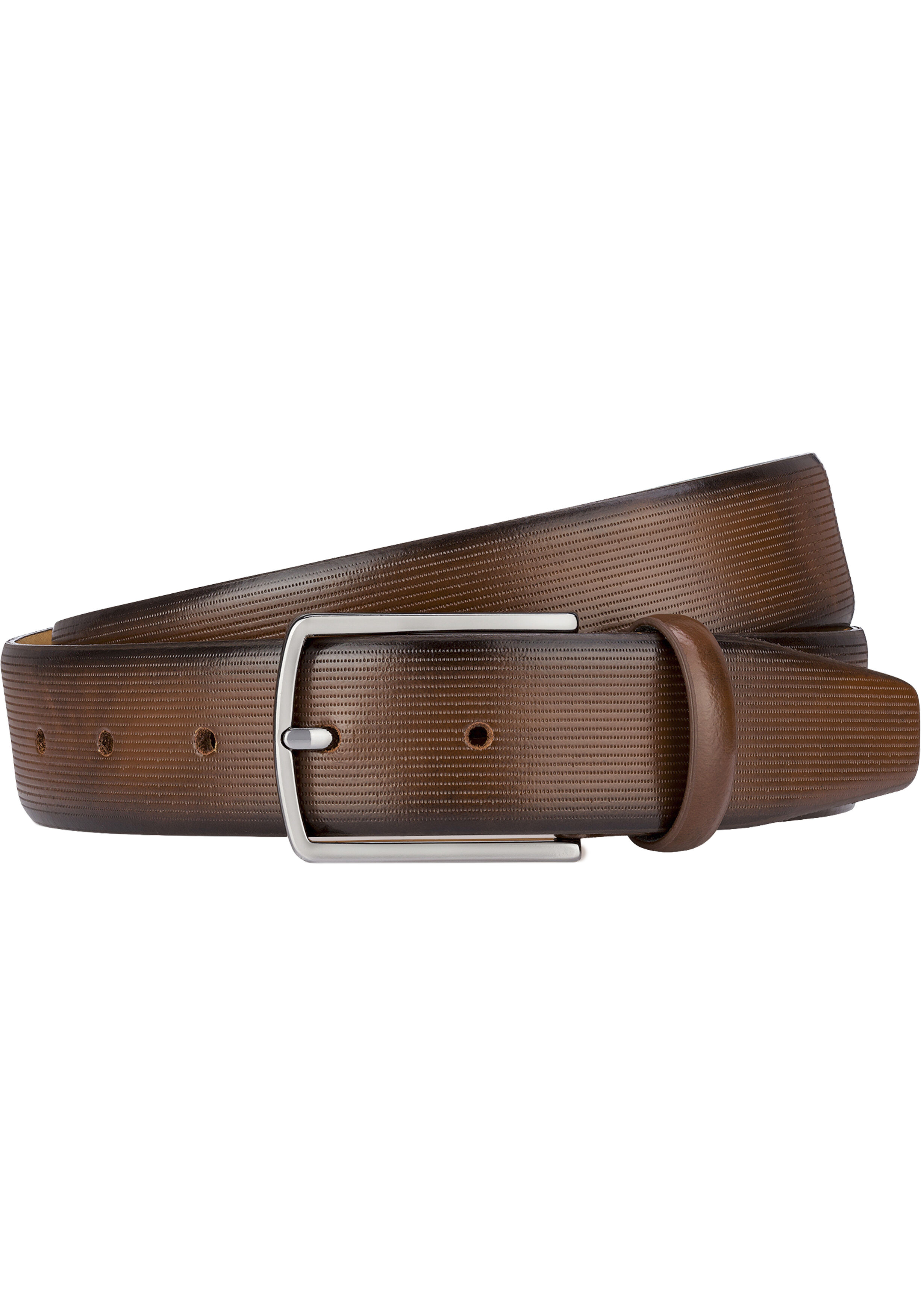 LINDENMANN leren heren riem, bruin