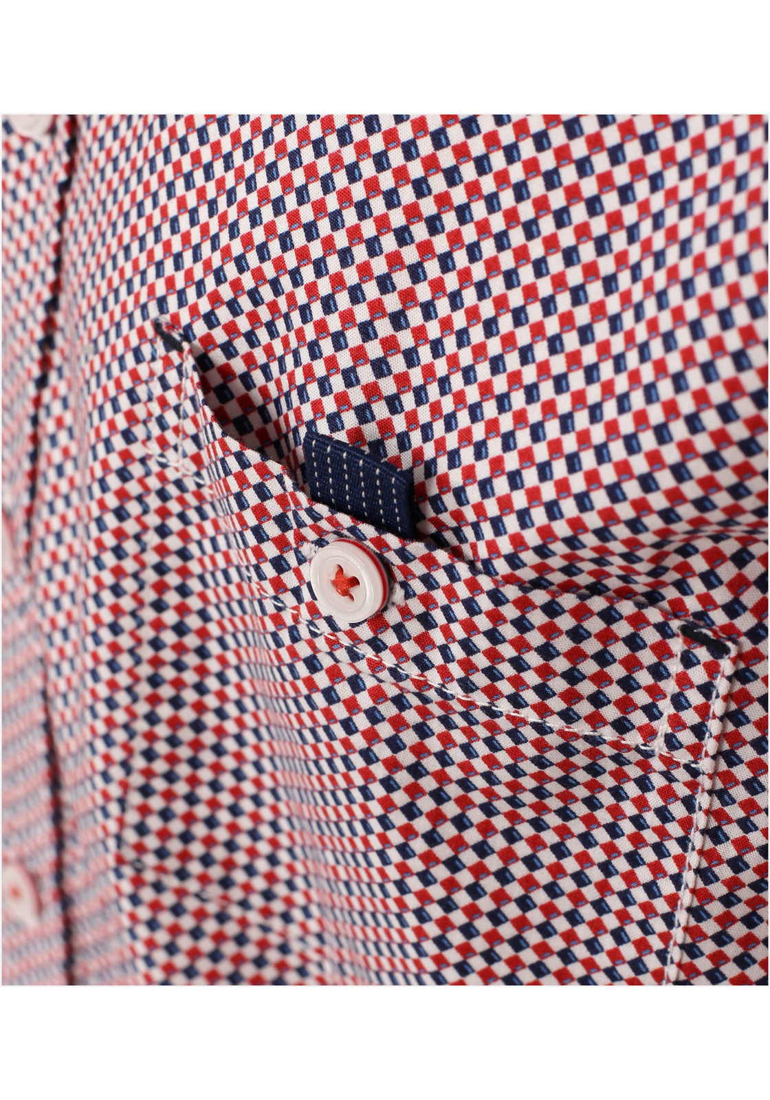 image_6_db1870ee400b7ad9b2fd40f2be873313jpgautoformatbgF3F3F3blend-alpha100blend-colorF3F3F3blend-modedarkenfitclampp CASA MODA Sport casual fit overhemd, korte mouw, popeline, rood dessin