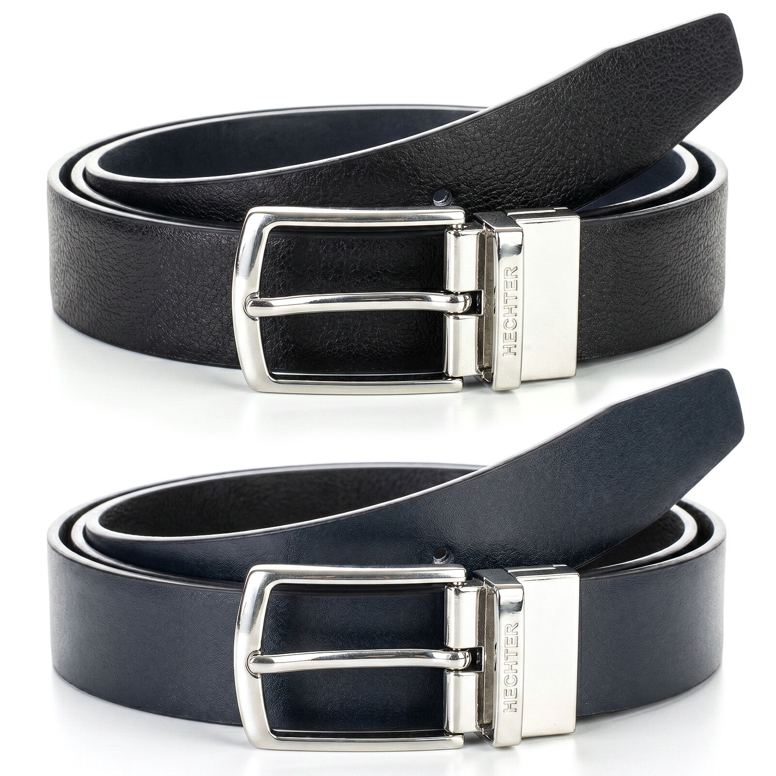 HECHTER leren heren riem, zwart
