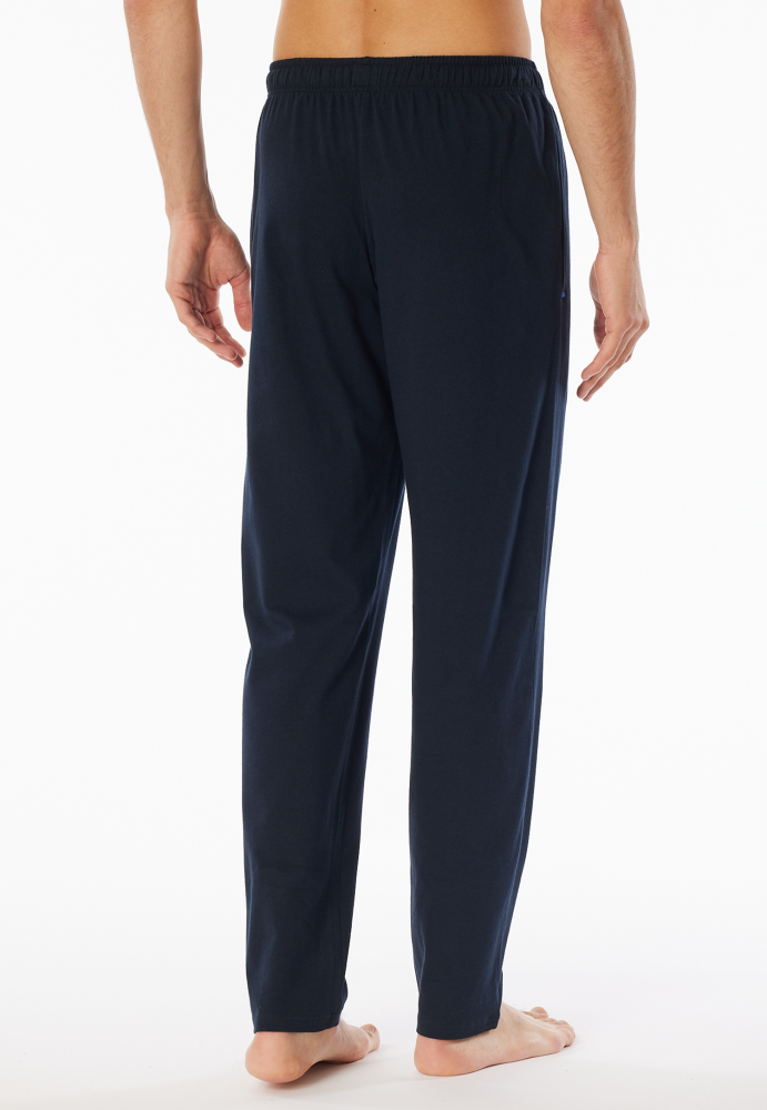 SCHIESSER Mix + Relax Pantalon, heren loungebroek, donkerblauw dessin