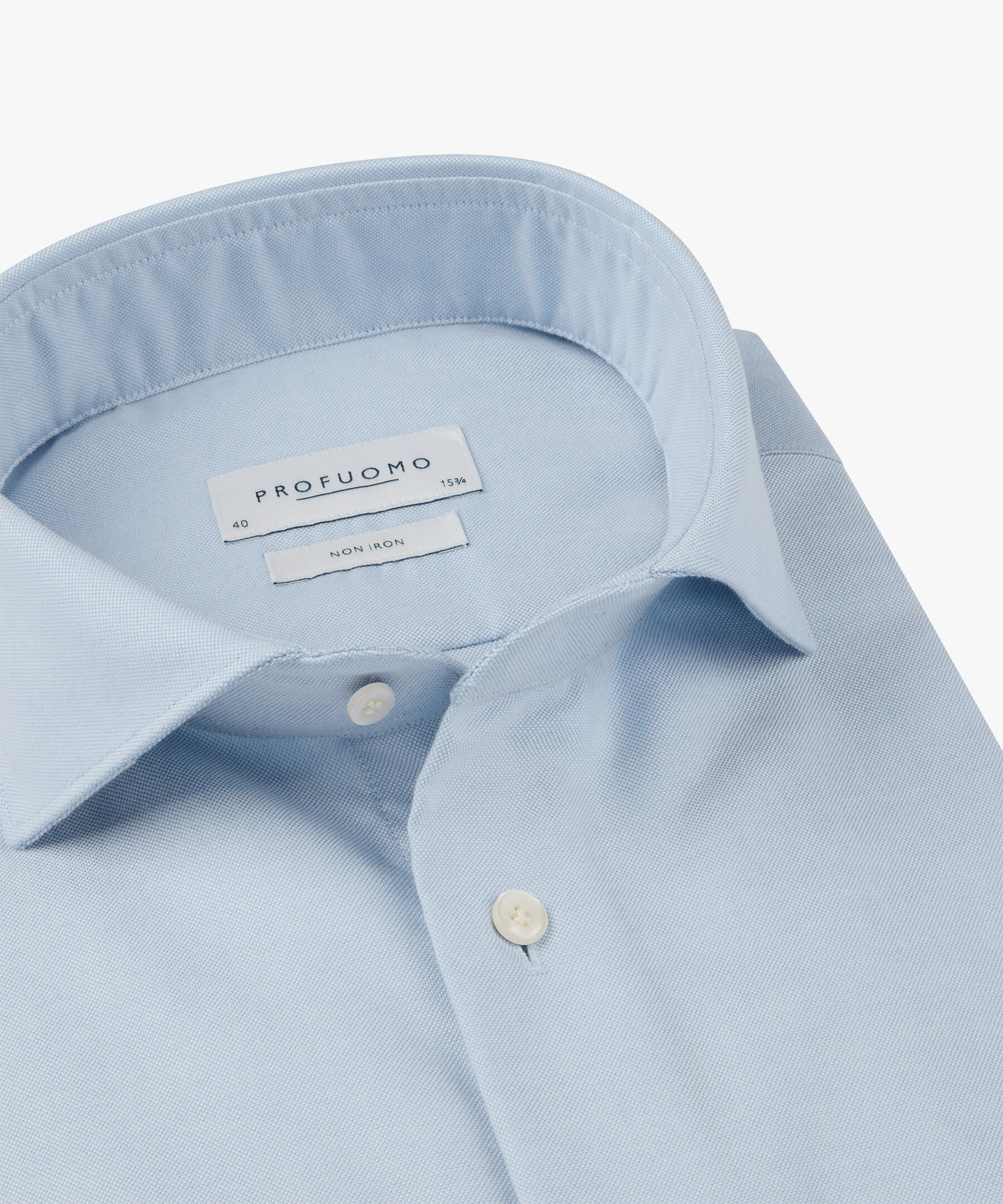 Profuomo slim fit heren overhemd, Oxford, blauw