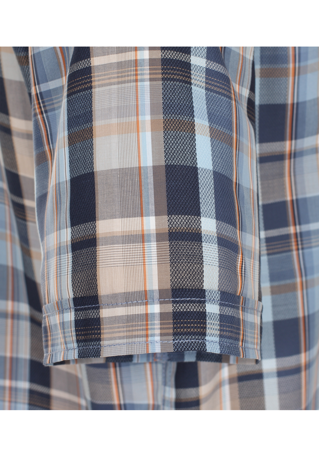 CASA MODA Sport casual fit overhemd, korte mouw, dobby, blauw geruit - 944200100-100 CASA MODA Sport casual fit overhemd, korte mouw, dobby, blauw geruit - 944200100-100