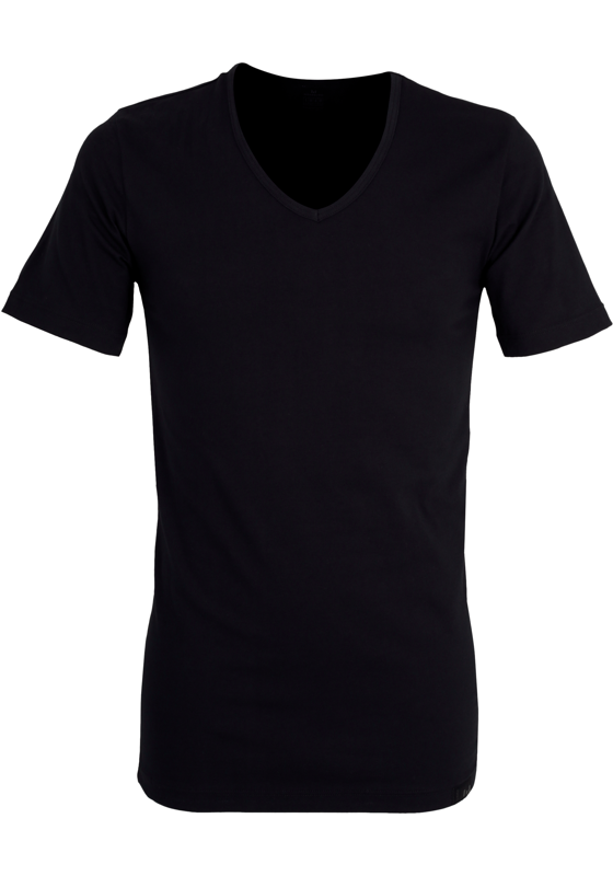 Gotzburg heren T-shirt slim fit V-hals 95/5 (1-pack), stretch ondershirt, zwart Gotzburg heren T-shirt slim fit V-hals 95/5 (1-pack), stretch ondershirt, zwart