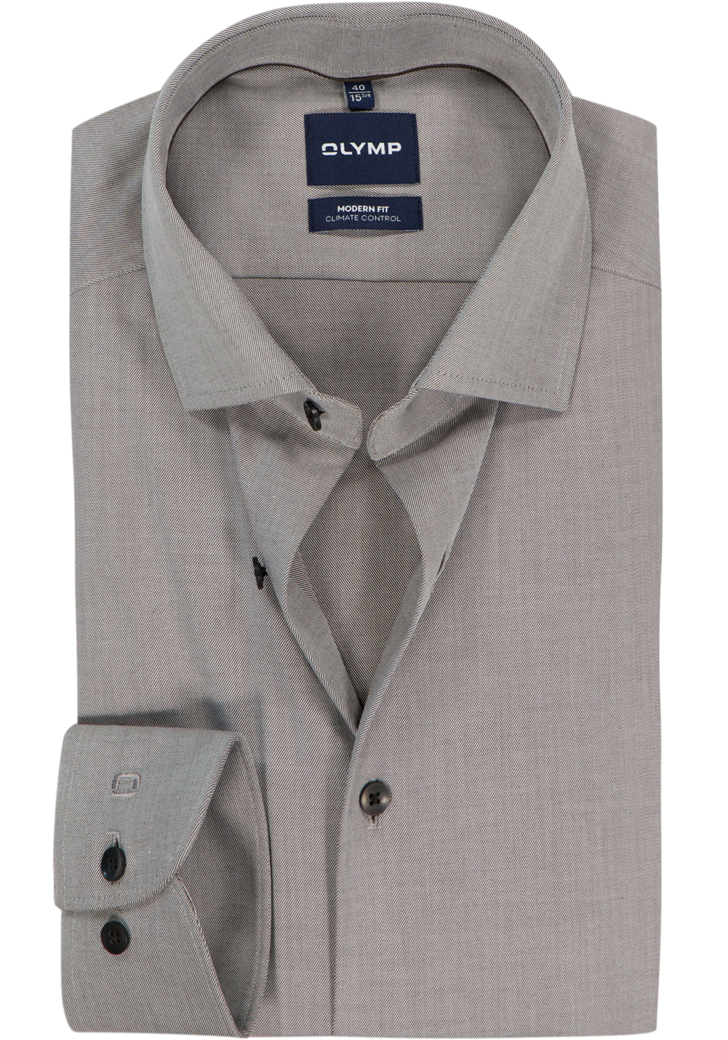 OLYMP 24/7 Luxor modern fit overhemd, twill, caramel