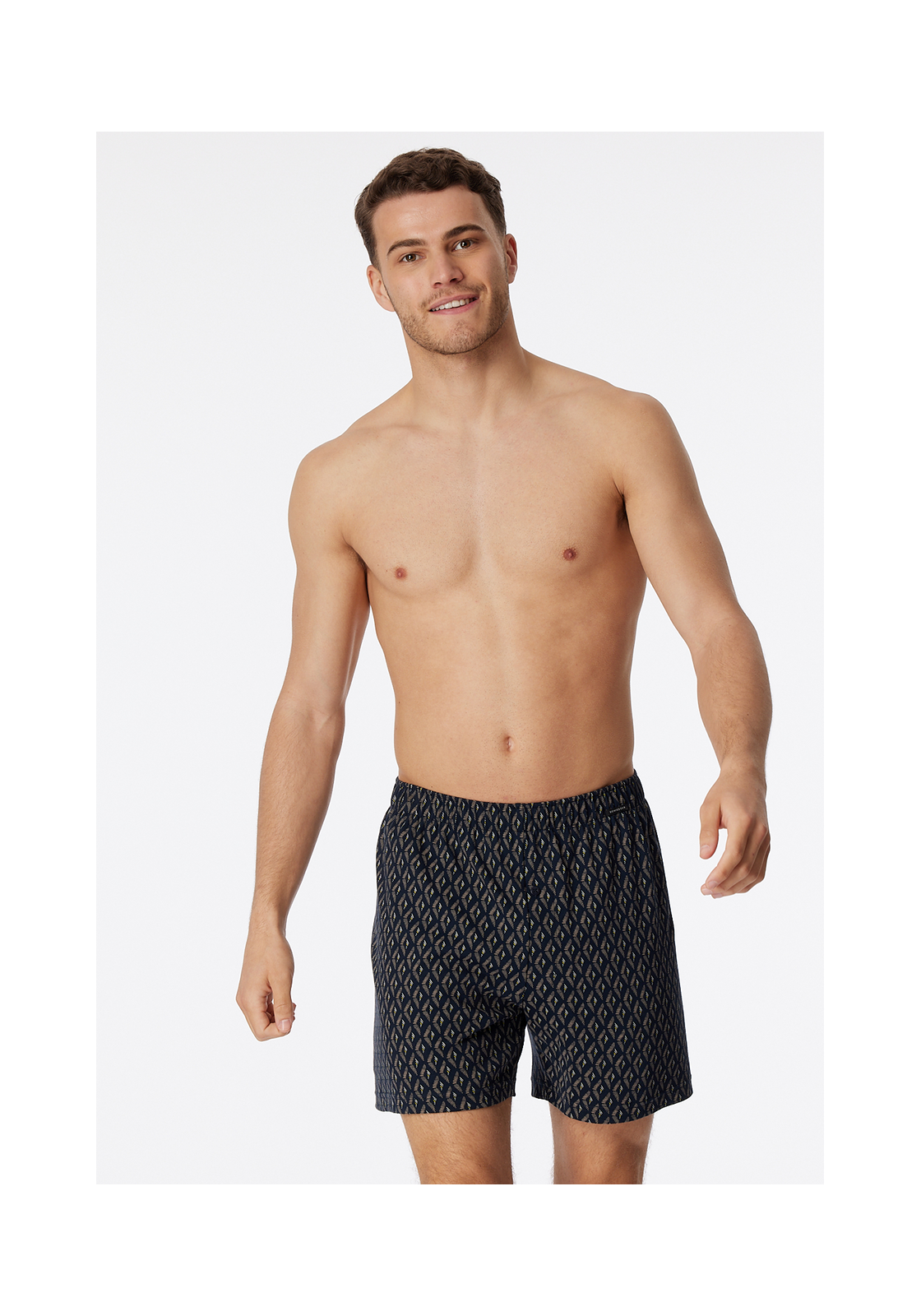 image_8_179081-303_5_1280x1280 SCHIESSER Fine Interlock boxer (1-pack), heren boxershort bruin-grijs gedessineerd