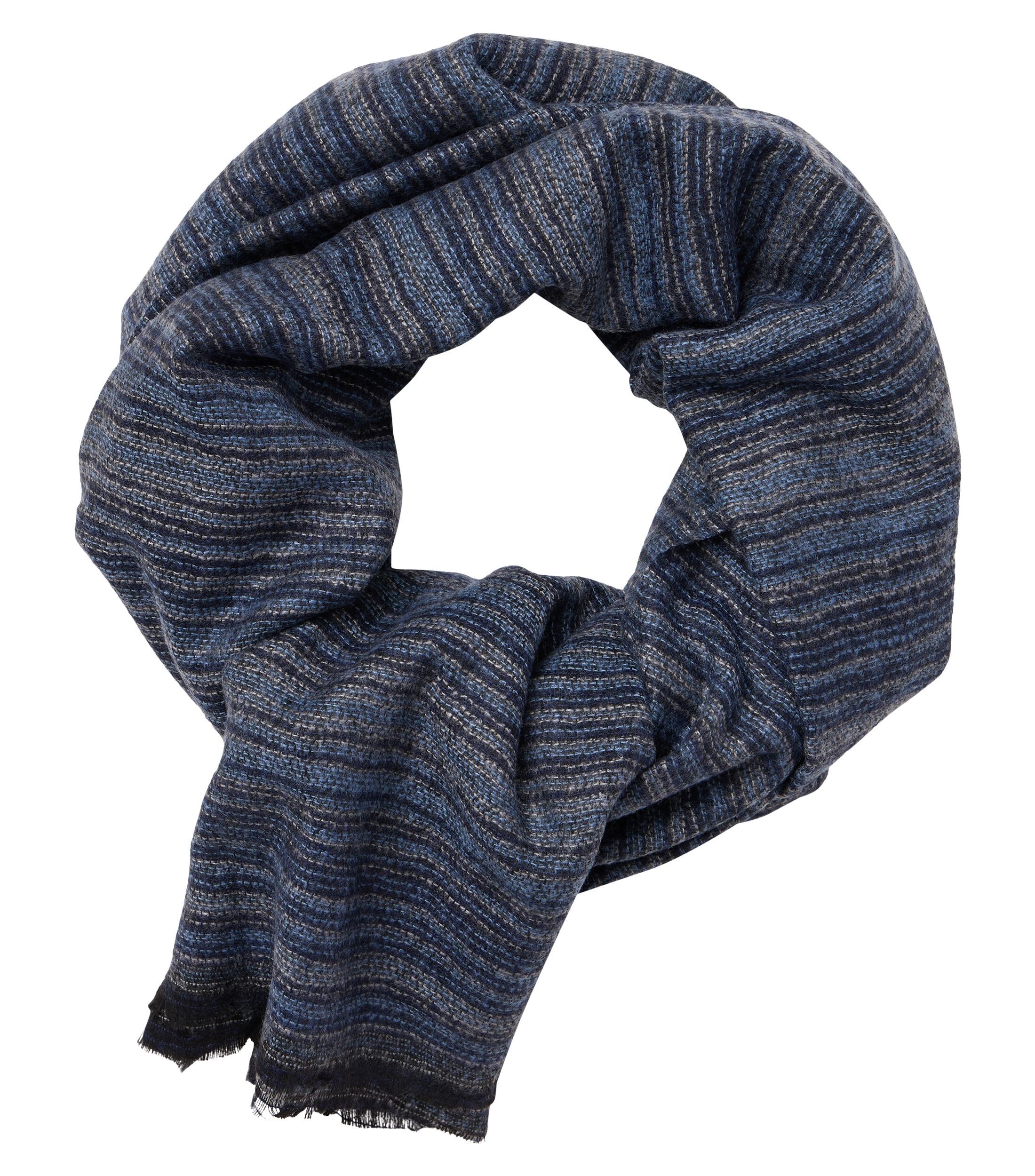 CASA MODA sjaal, blauw, donkerblauw, grijs, zwart dessin