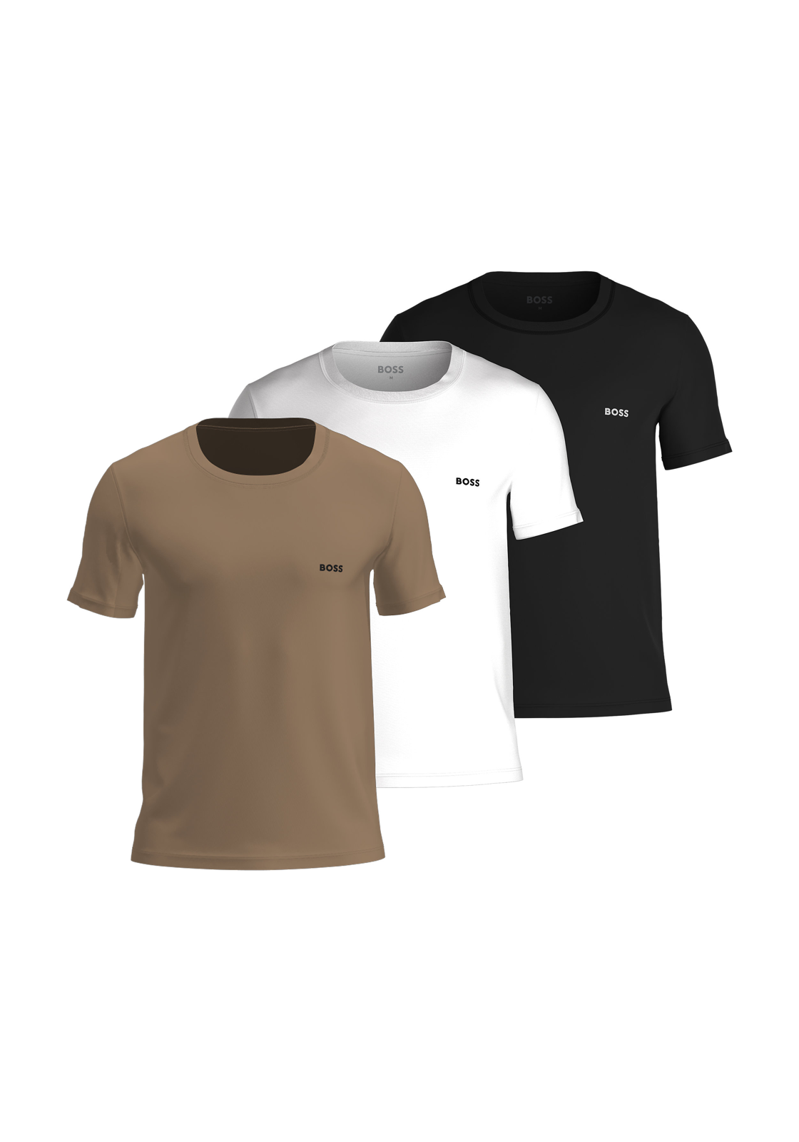 image_3_50475284_265_140f HUGO BOSS Classic T-shirts regular fit (3-pack), heren T-shirts O-hals, midden beige, zwart en wit