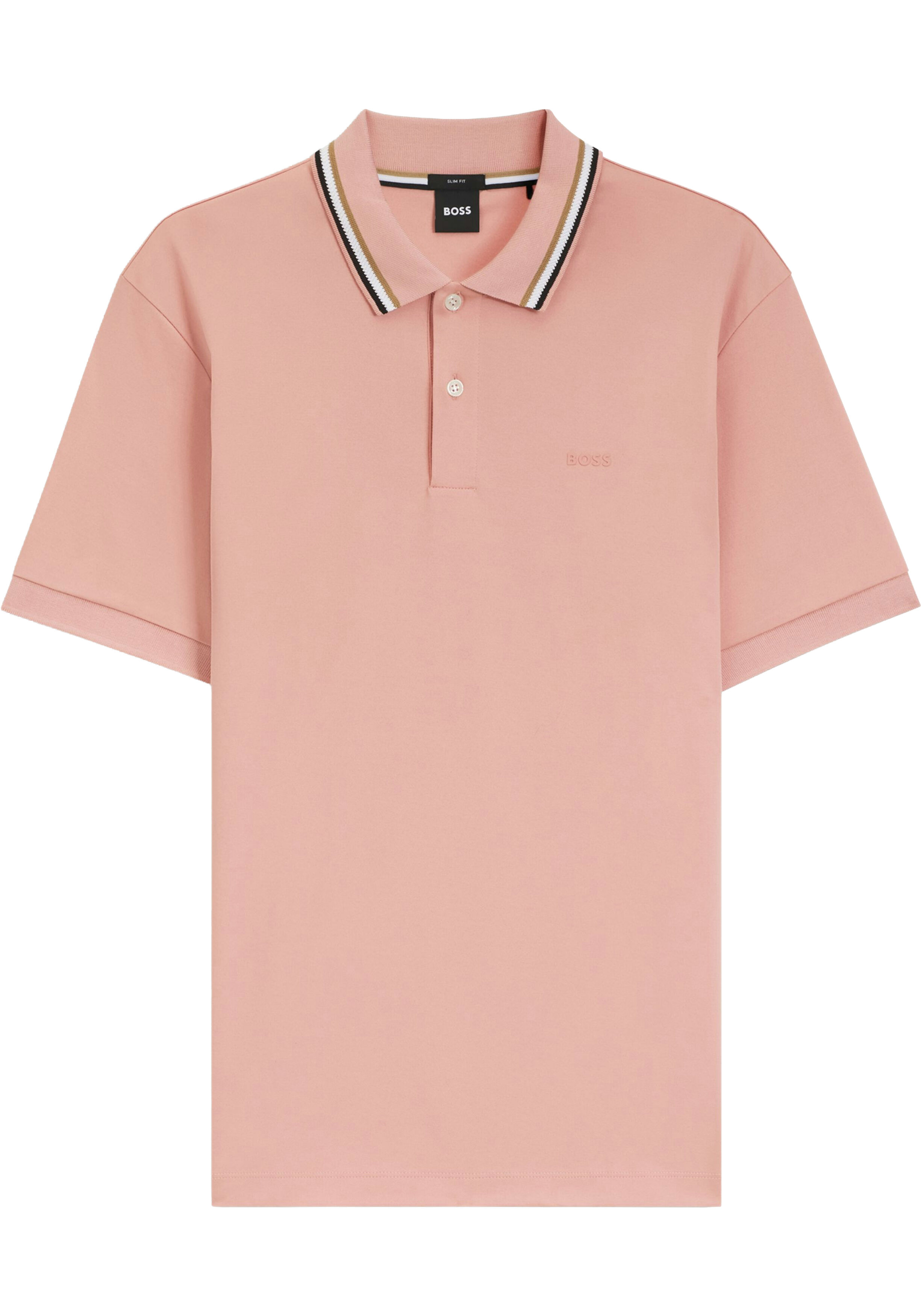 BOSS Penrose slim fit polo, jersey, lichtroze