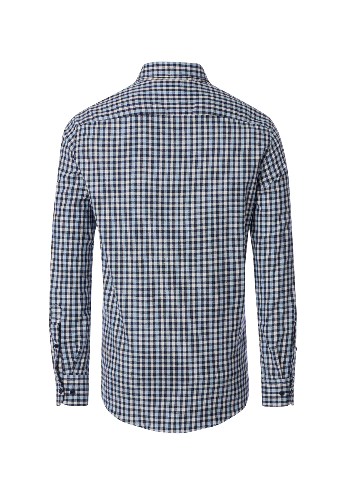 CASA MODA Sport casual fit overhemd, flanel, blauw geruit - 444308800-100 CASA MODA Sport casual fit overhemd, flanel, blauw geruit - 444308800-100