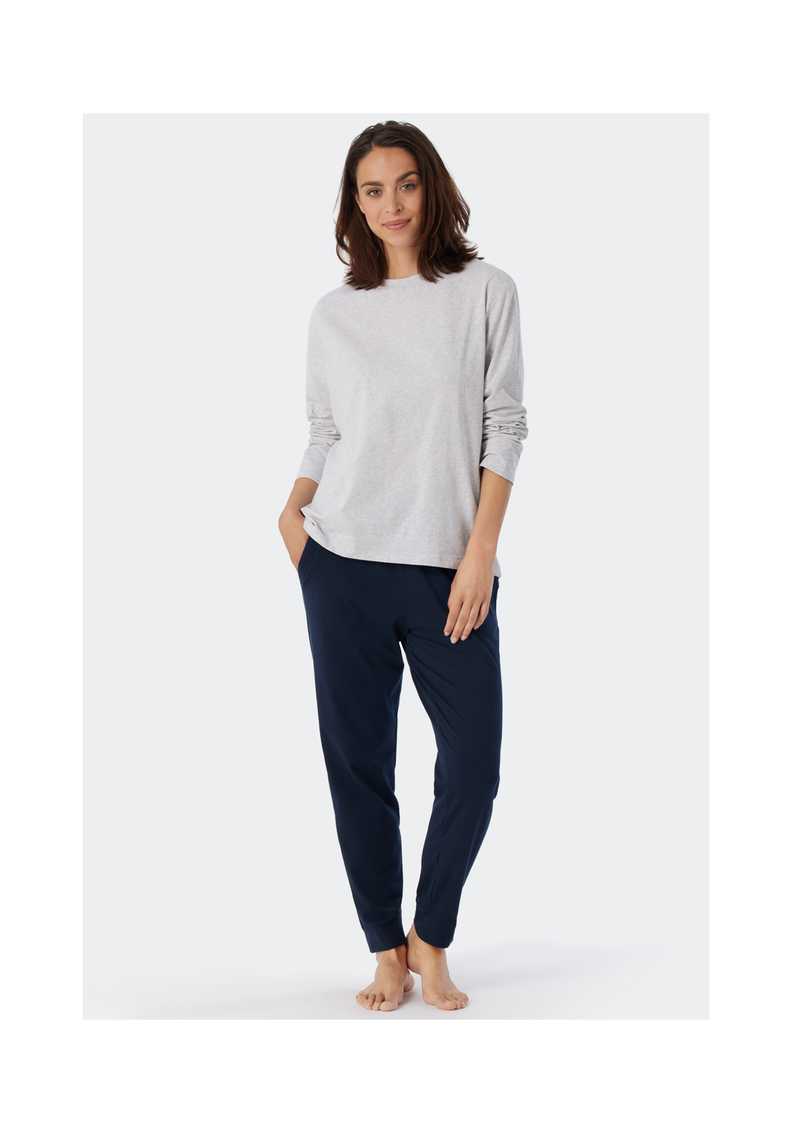 image_8_179273-202_4_1280x1280 SCHIESSER Mix+Relax T-shirt, dames shirt lange mouwen grijs-gemeleerd
