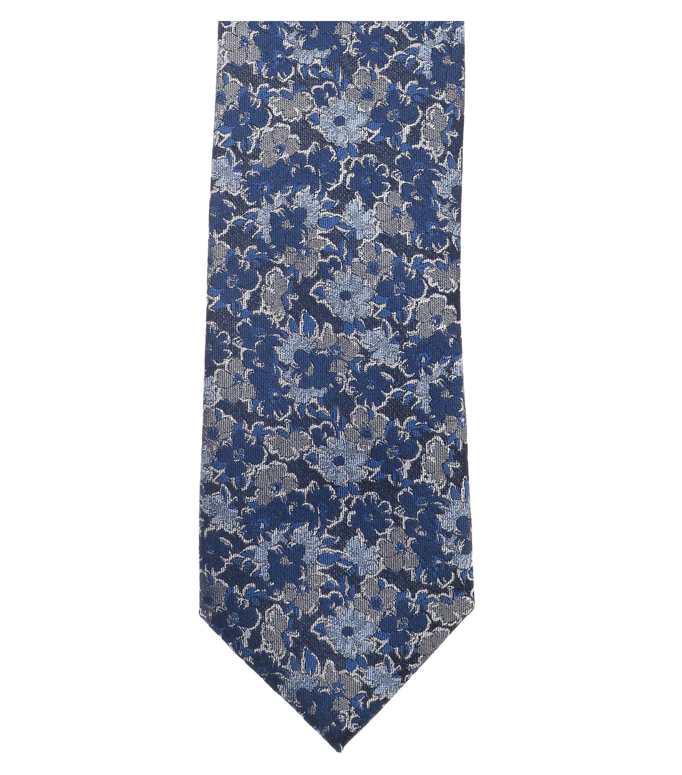 VENTI stropdas, donkerblauw, blauw, grijs dessin