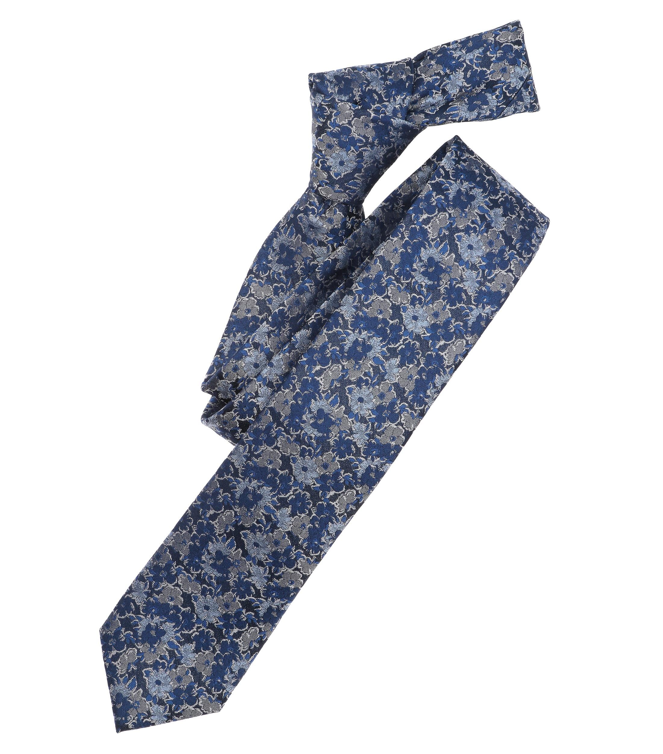 VENTI stropdas, donkerblauw, blauw, grijs dessin